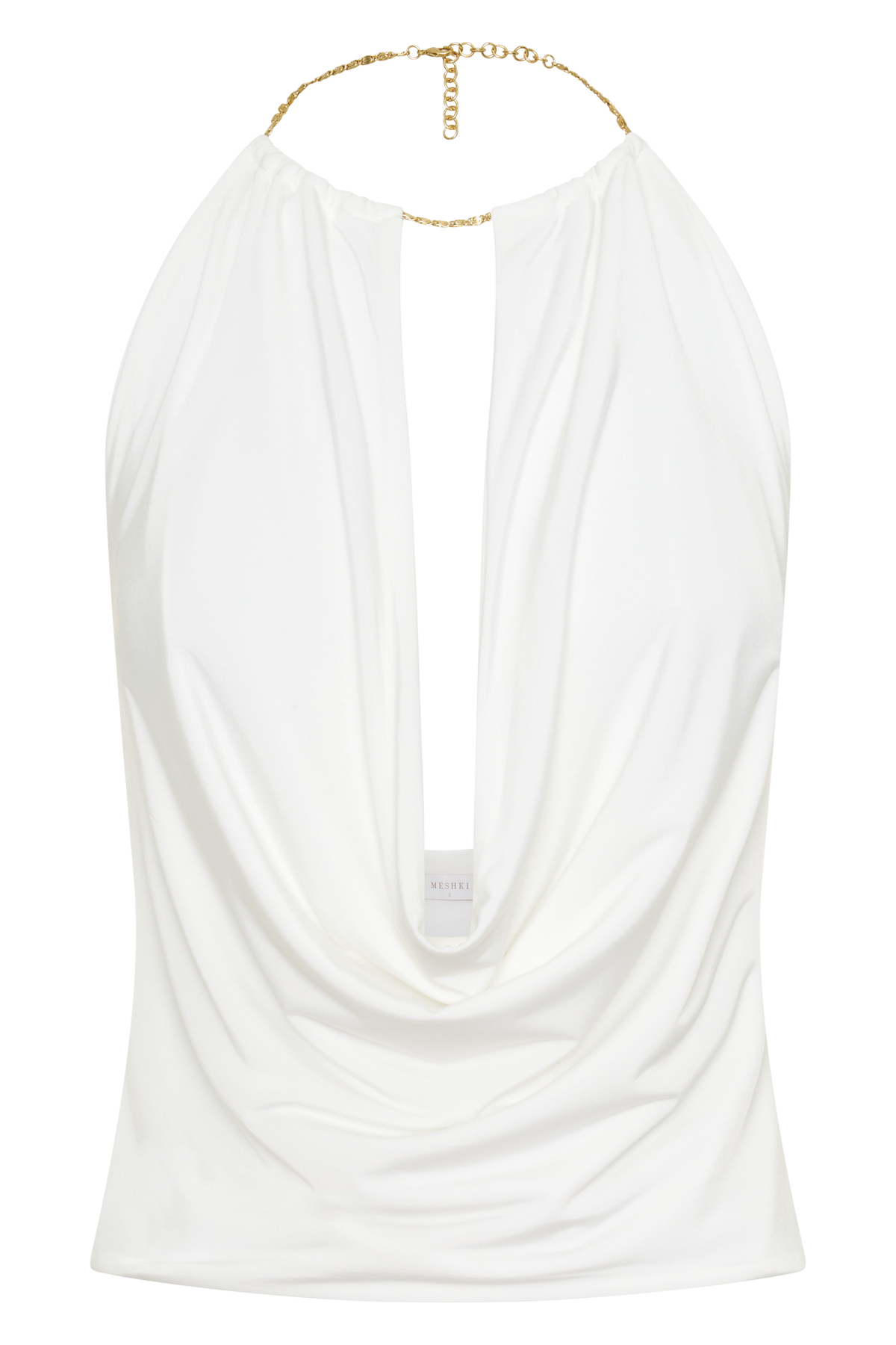 Banks Halter Neck Top With Hardware - White