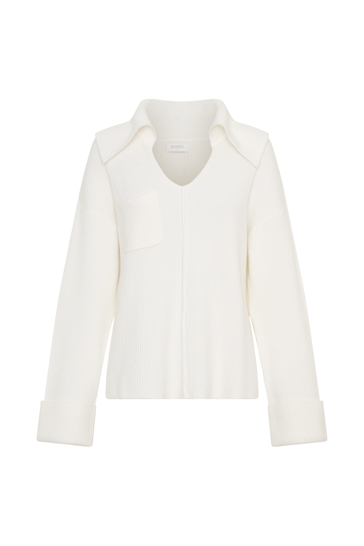 Bianka V Neck Knit Jumper - Off White