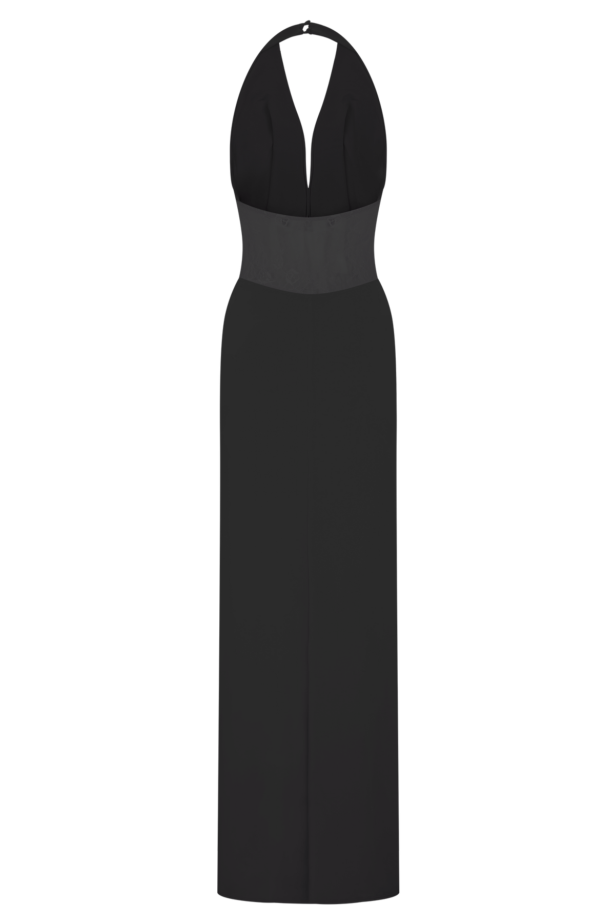Bonnie Slinky And Lace Maxi Dress - Black