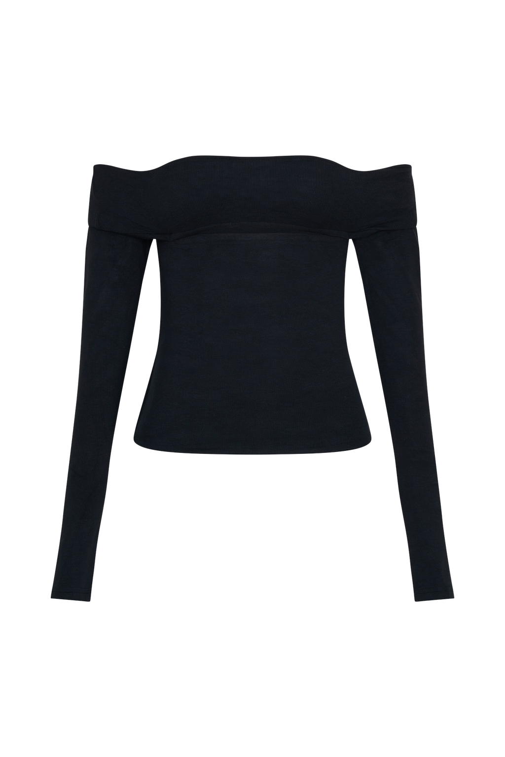 Briah Cut Out Modal Long Sleeve Top - Black