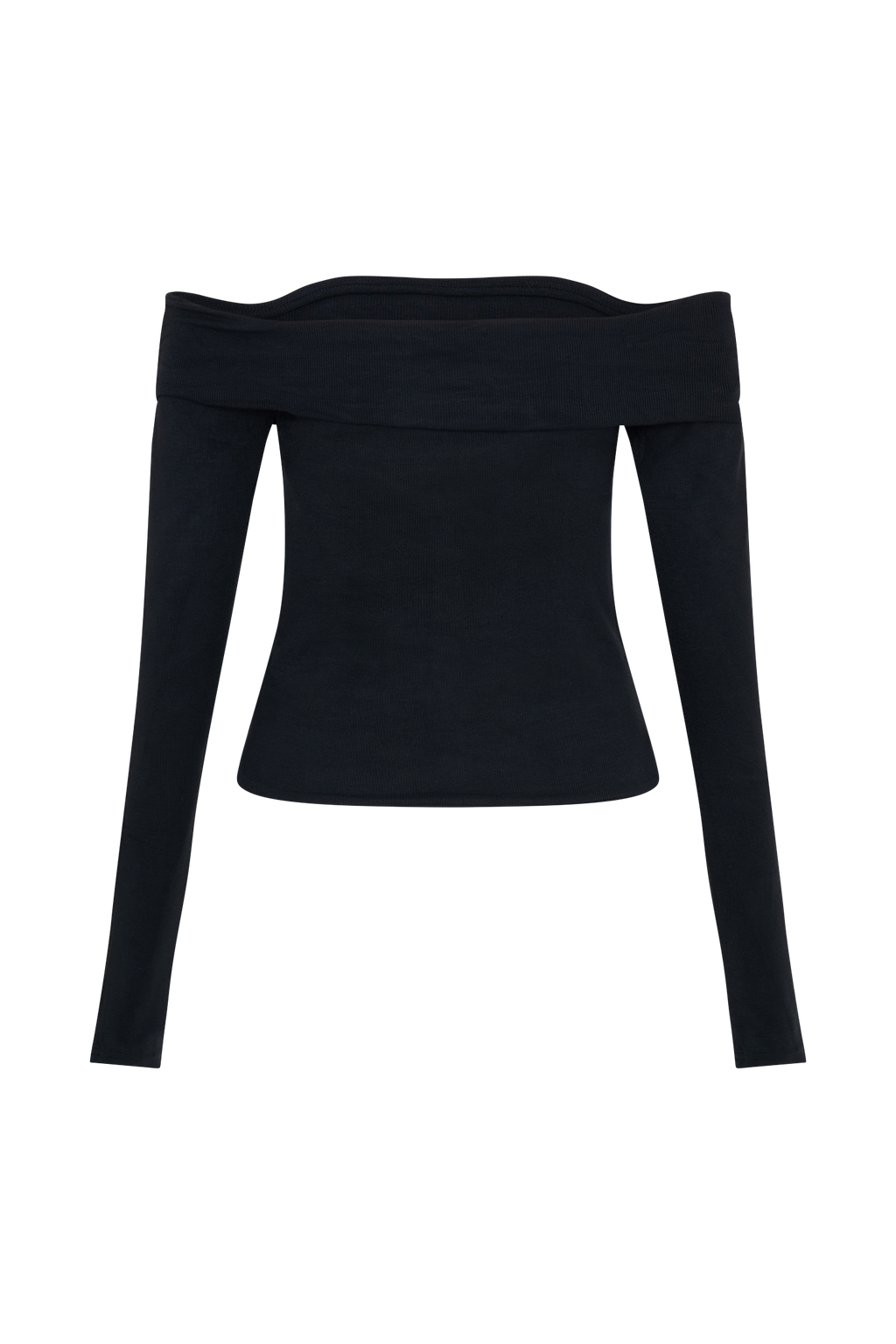 Briah Cut Out Modal Long Sleeve Top - Black