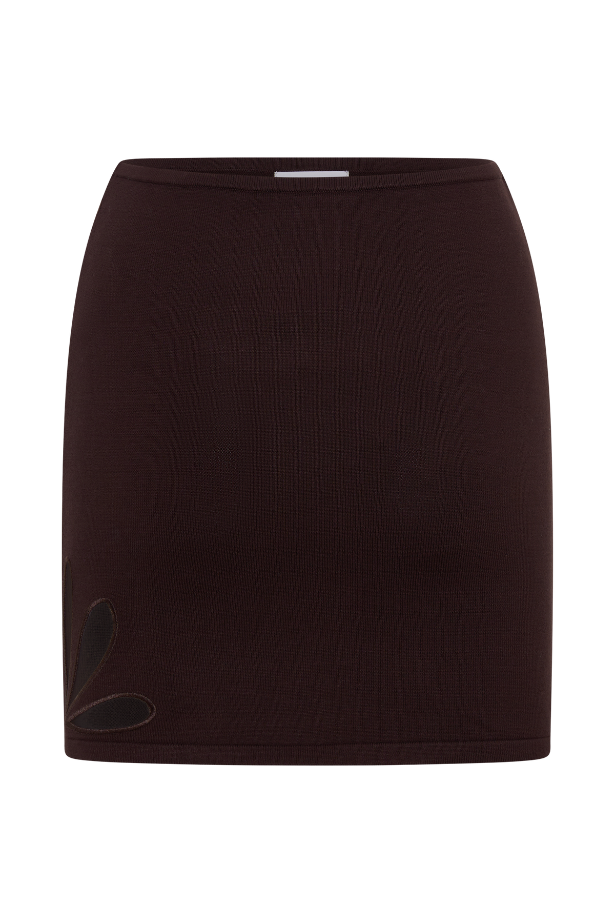 Brock Knit Cut Out Mini Skirt - Dark Chocolate