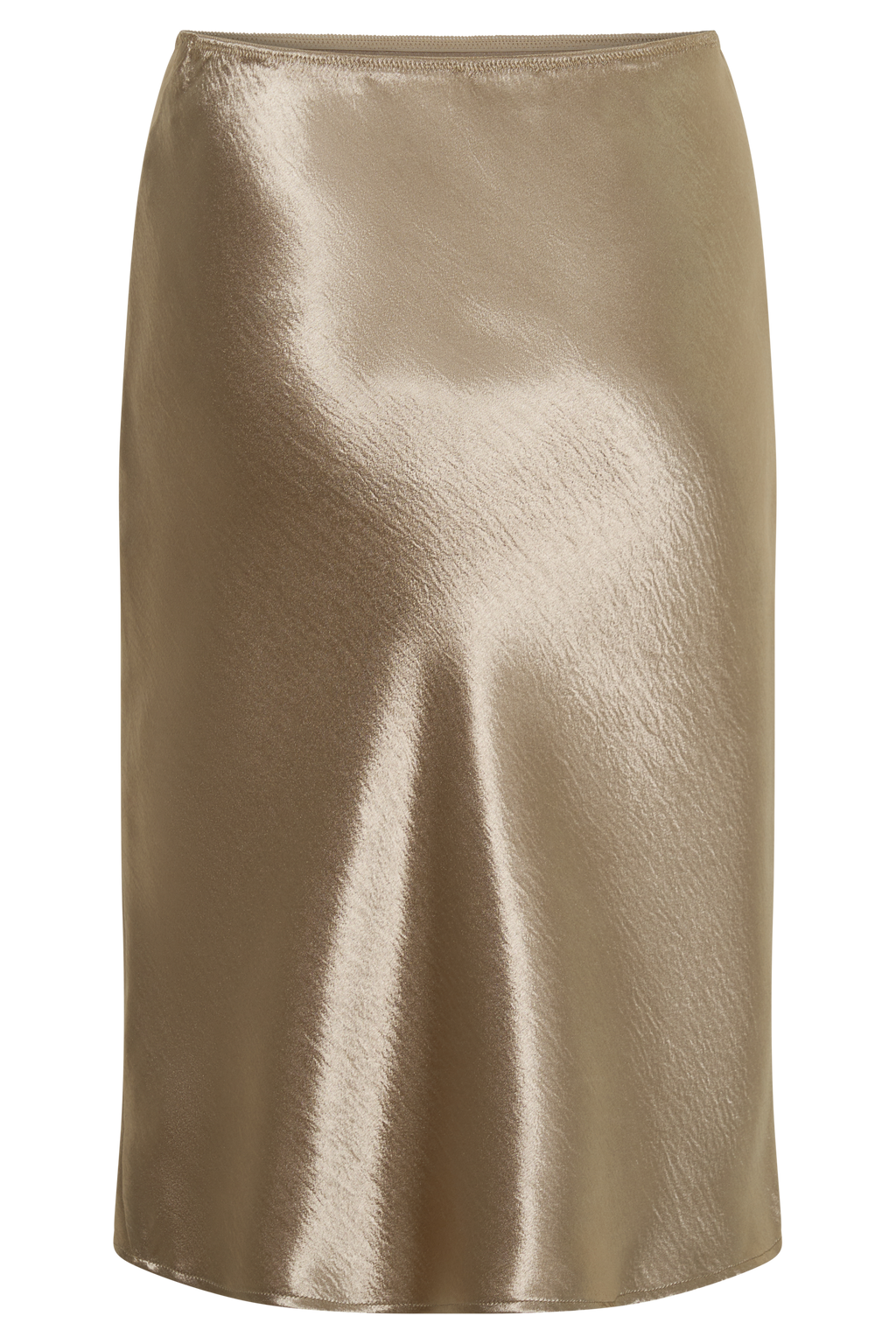 Cleo Satin Midi Skirt - Gold