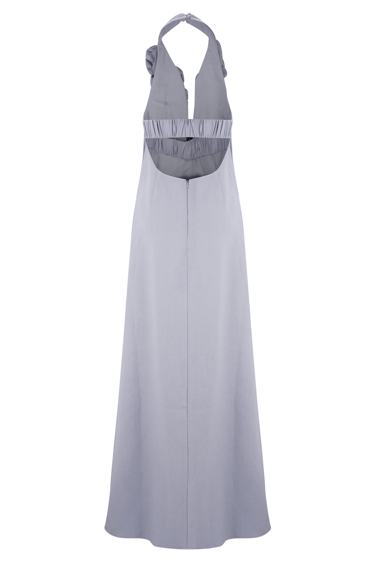 Carolyn Linen Bubble Maxi Dress - Misty Blue