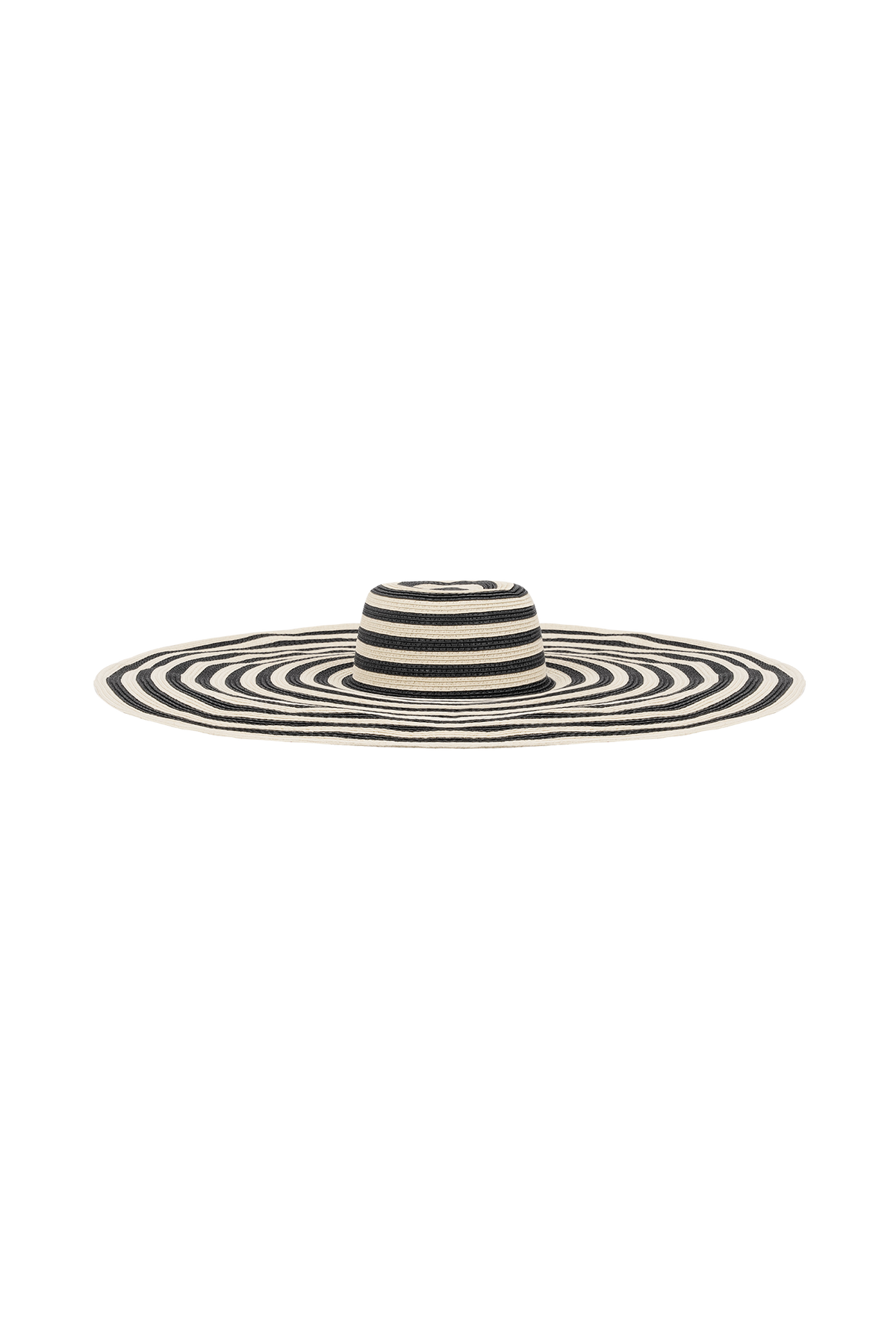 Cecil Straw Maxi Hat - Black And Neutral Stripe