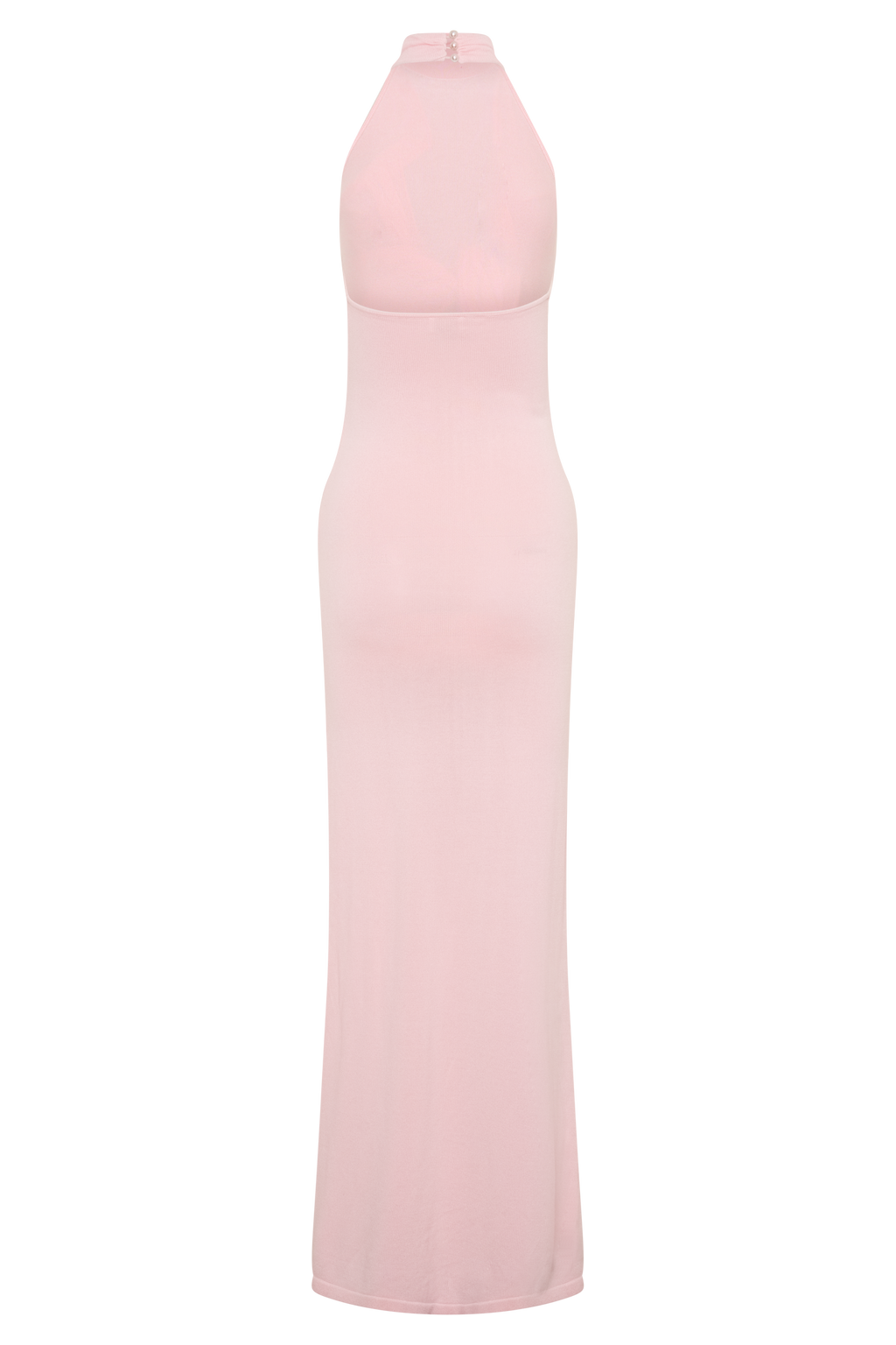 Cindylou Halter Knit Maxi Dress - Baby Pink