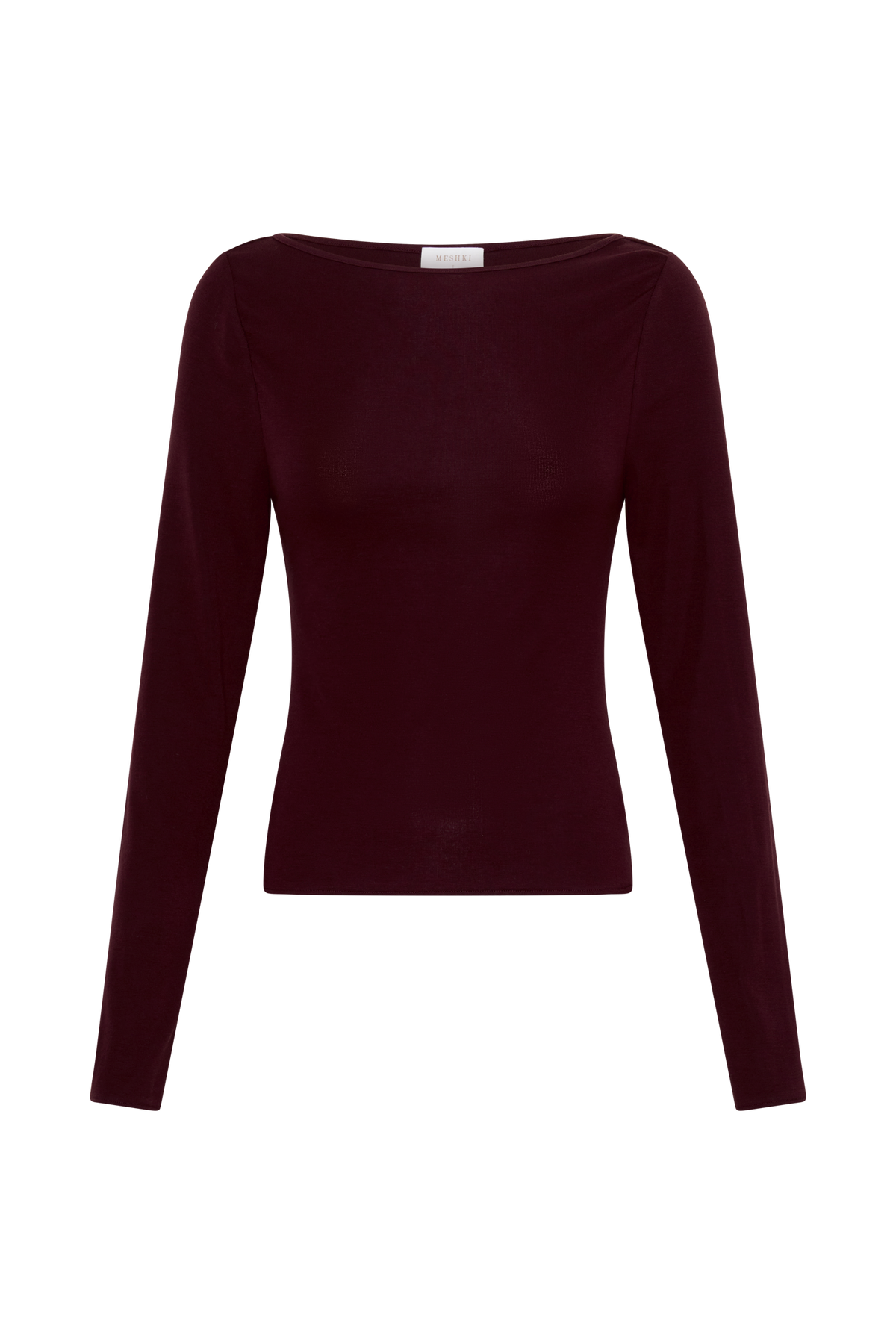 Coraline Long Sleeve Sheer Top - Burgundy