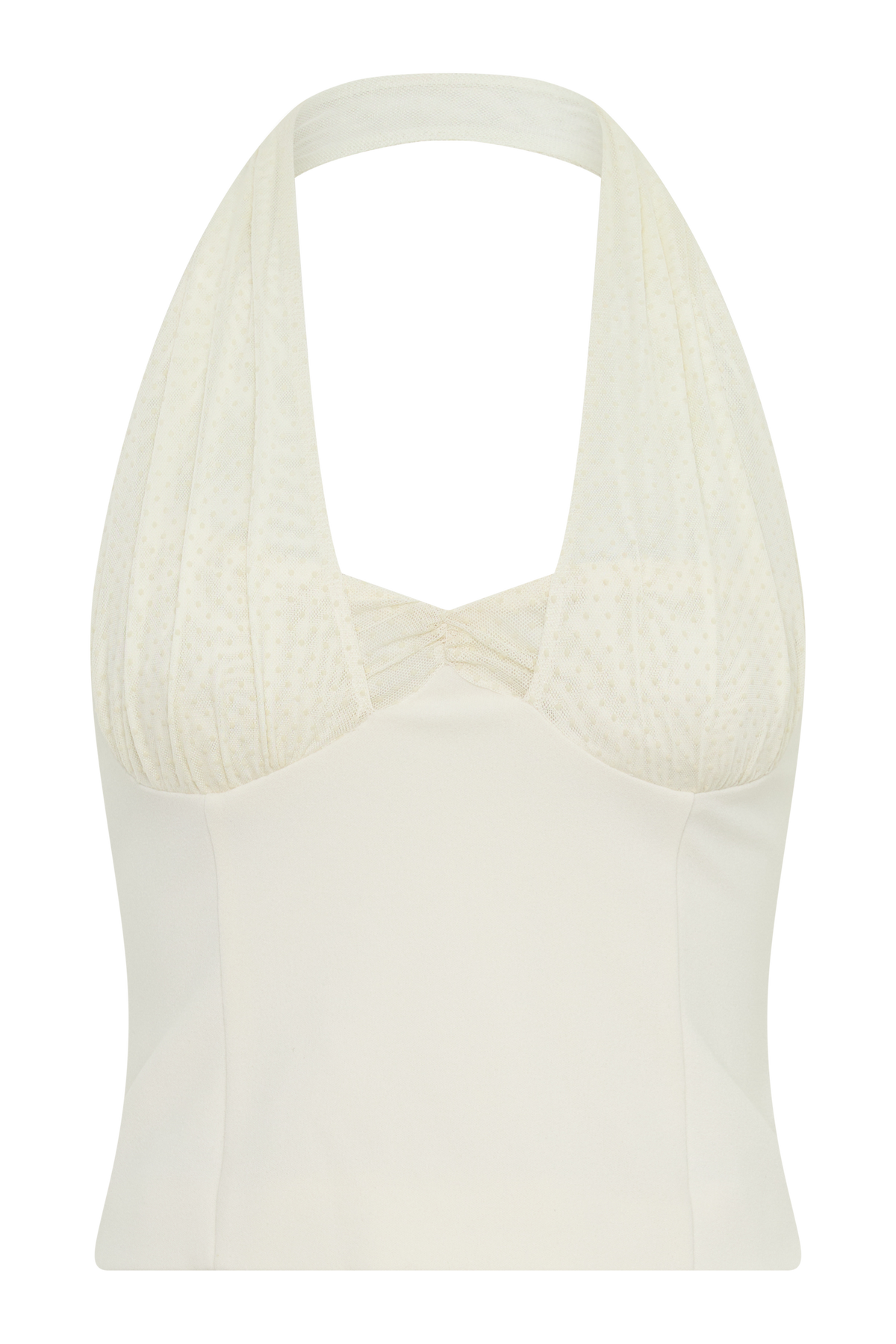 Cressida Crepe Halter Top - Ivory