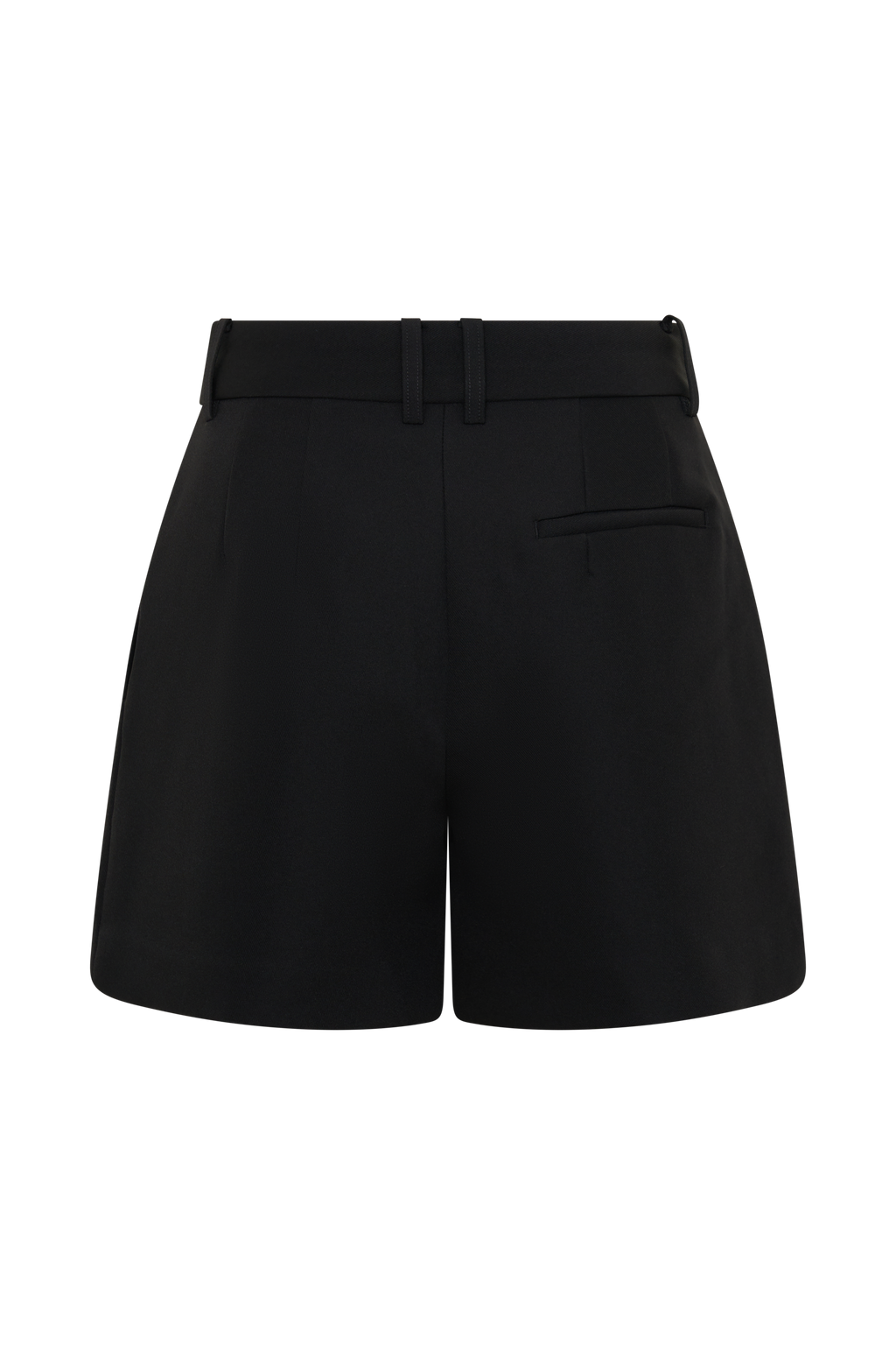 Dominique Pleated Suiting Shorts - Black