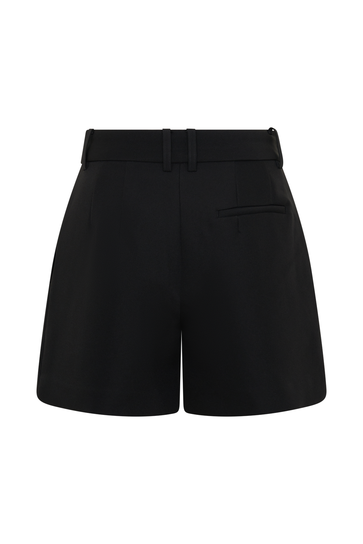 Dominique Pleated Suiting Shorts - Black
