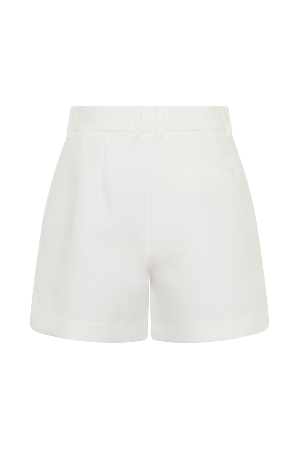 Dominique Pleated Suiting Shorts - Ivory
