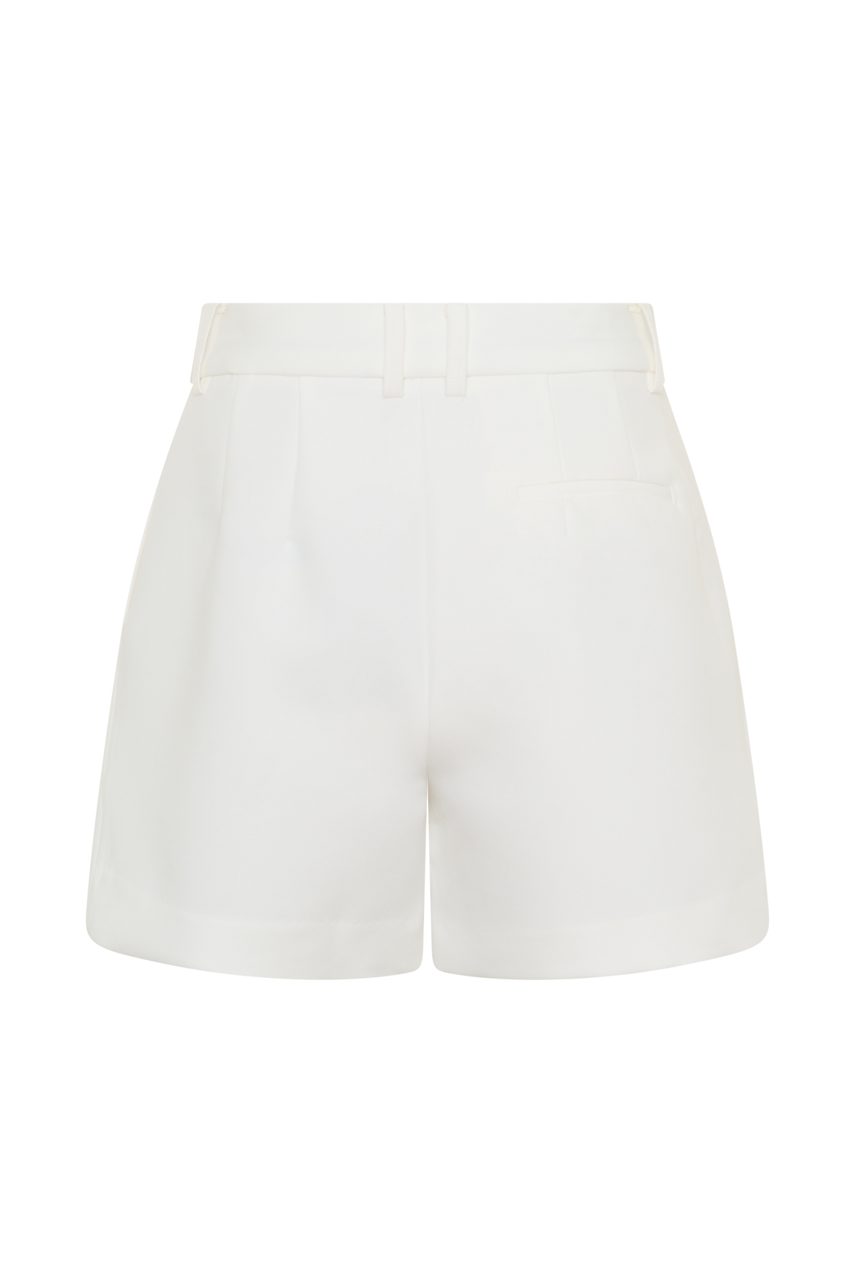 Dominique Pleated Suiting Shorts - Ivory