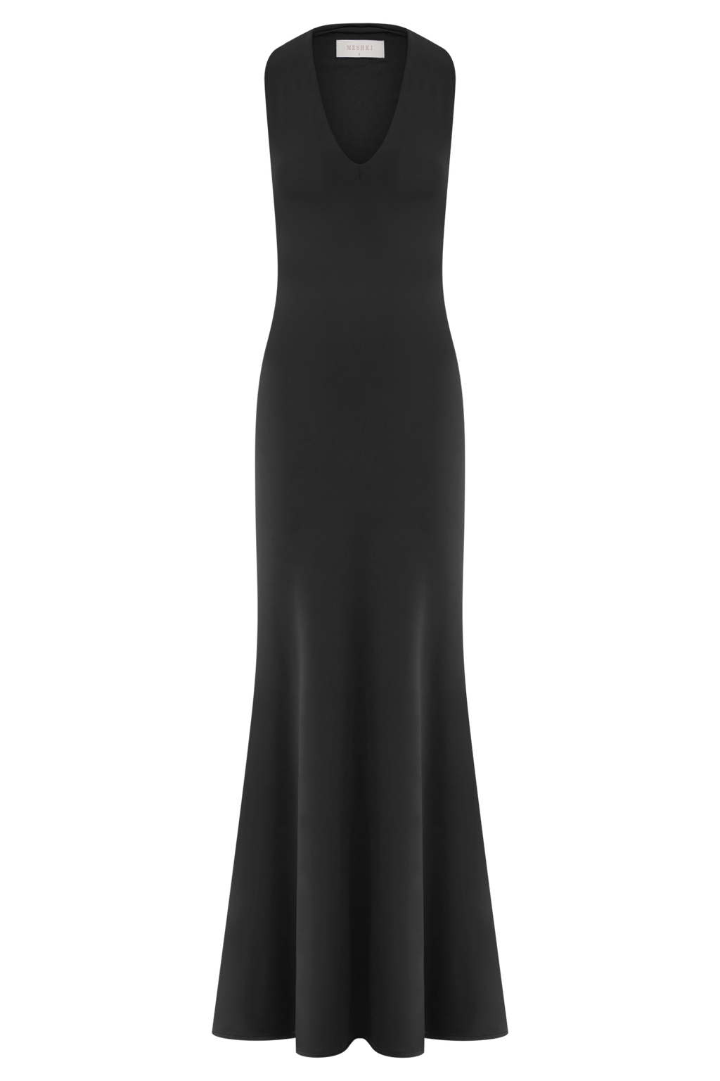 Elke Slinky V Neck Maxi Dress - Black