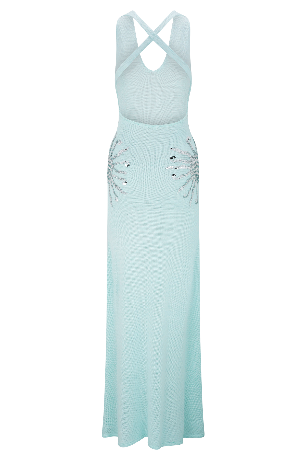 Ellington Knit Maxi Dress With Sequin - Lagoon