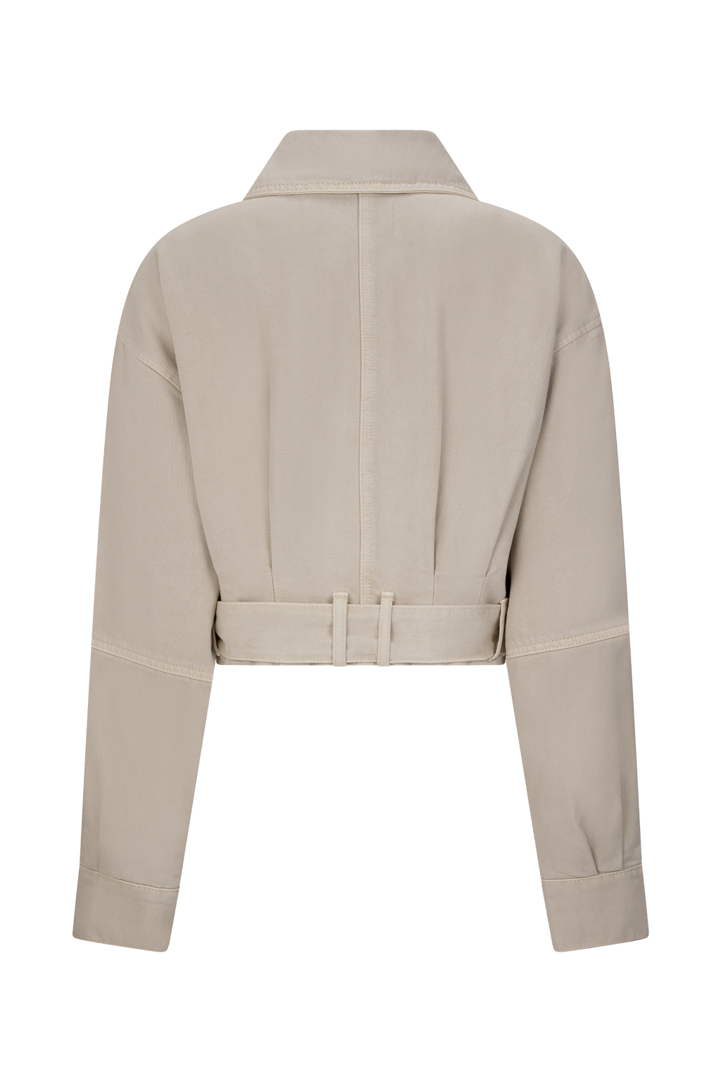 Fallon Cropped Denim Jacket - Stone Wash