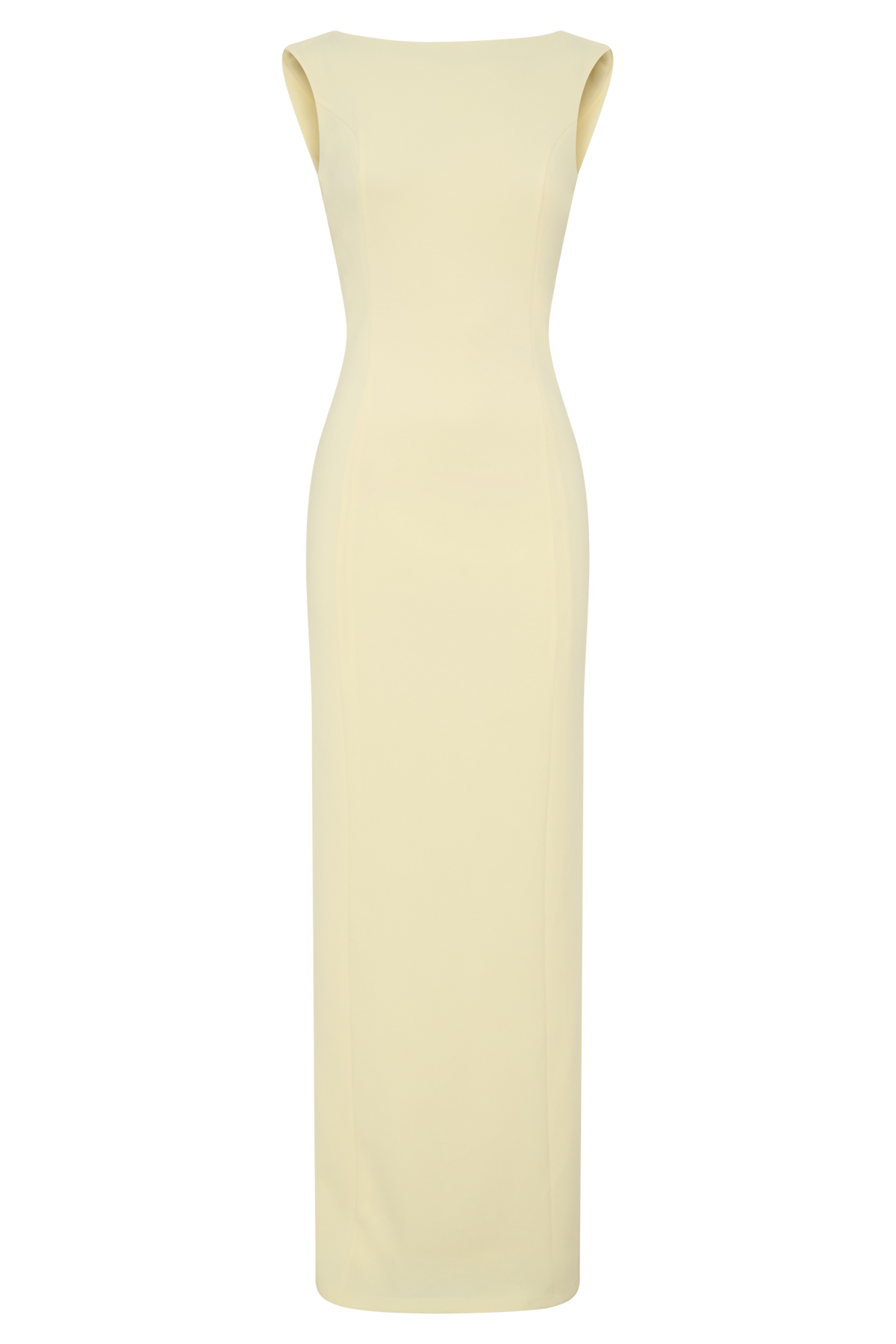 Galilea Crepe Draped Maxi Dress - Lemon