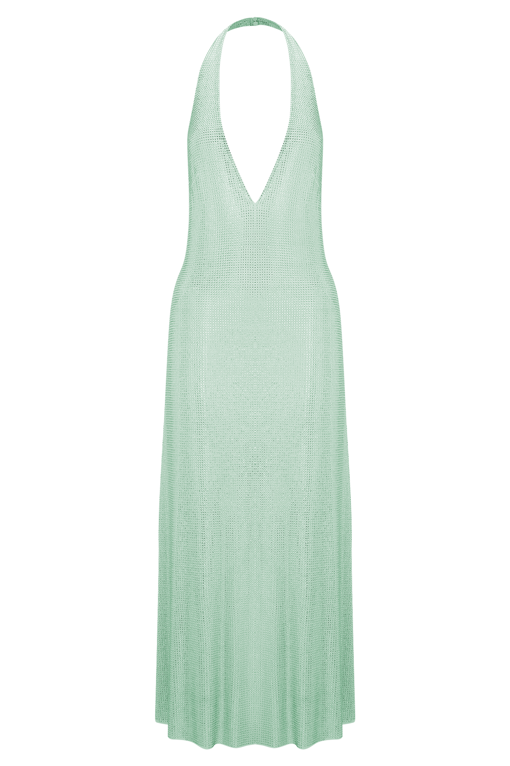 Genie Diamante Halter Midi Dress - Mint