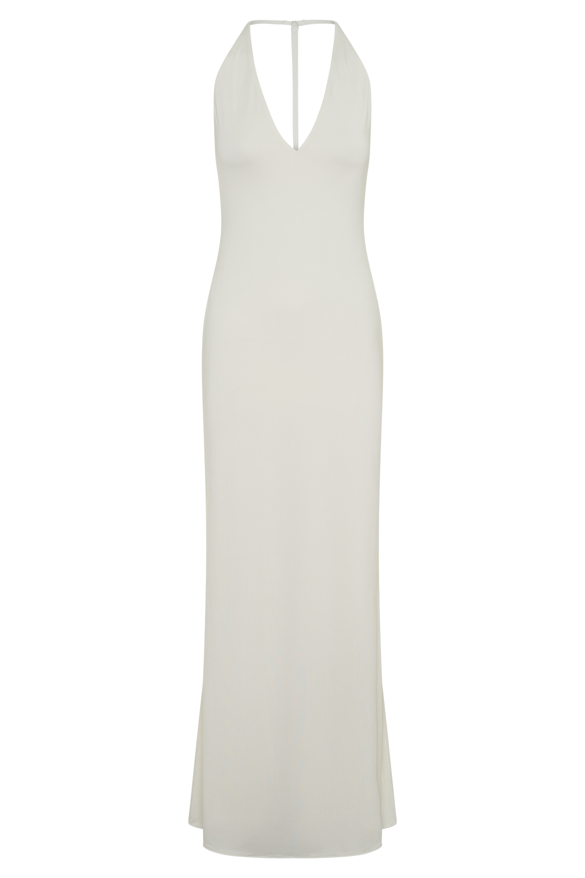 Hana Slinky Plunge Maxi Dress - Ivory