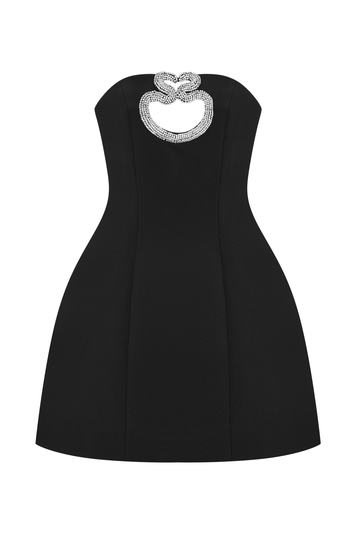 Hilda Embellished Strapless Mini Dress - Black