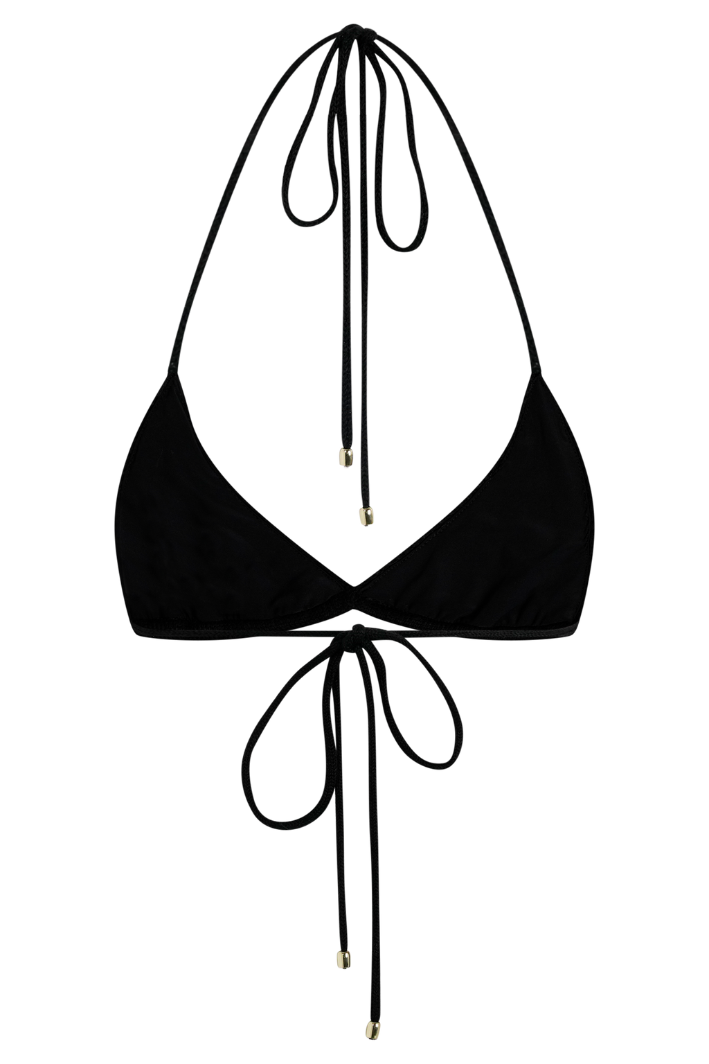 Huntleigh Crochet Bikini Top - Black & Gold Sunshine Print