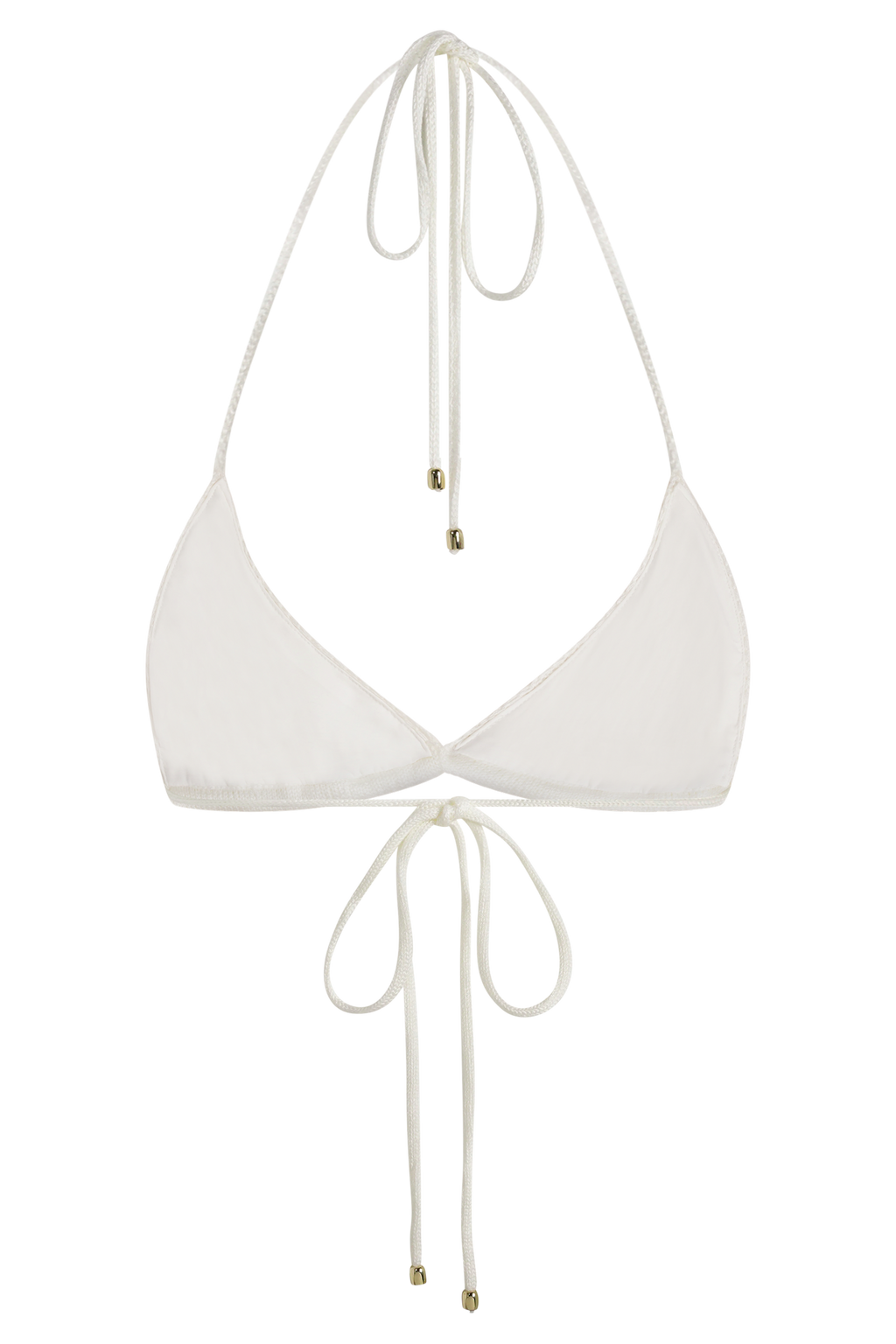 Huntleigh Crochet Bikini Top - White & Gold Sunshine Print