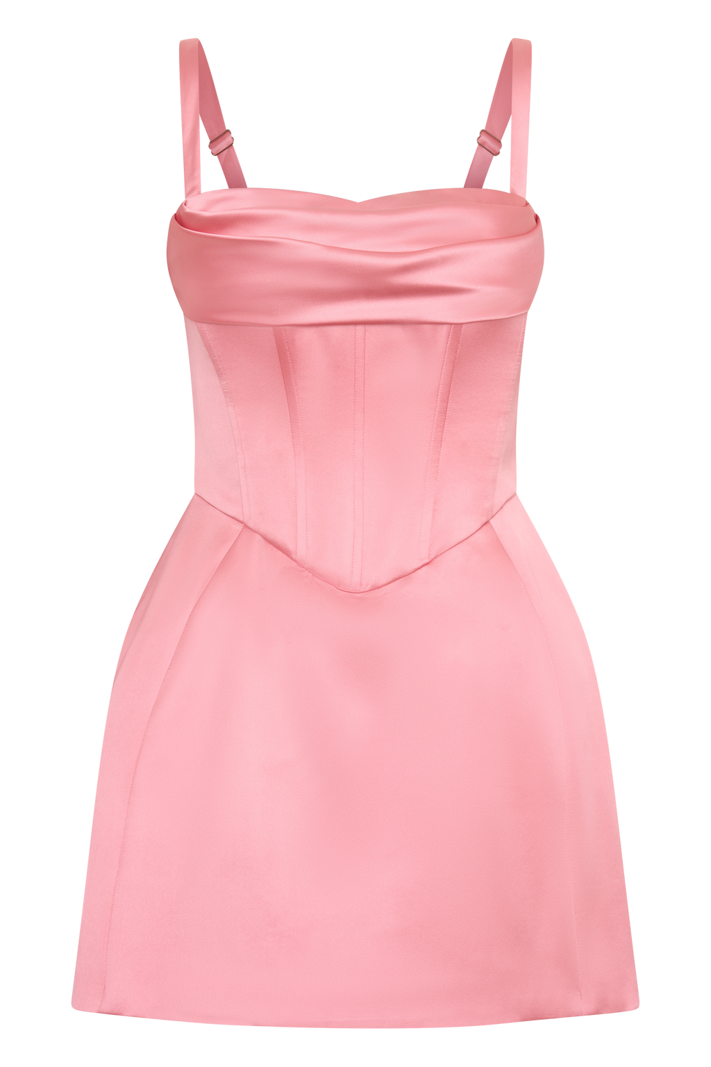 Isabel Satin Corset Mini Dress - Pink