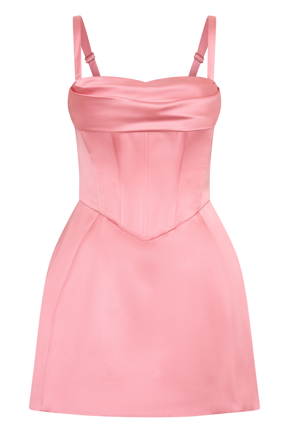 Isabel Satin Corset Mini Dress - Pink
