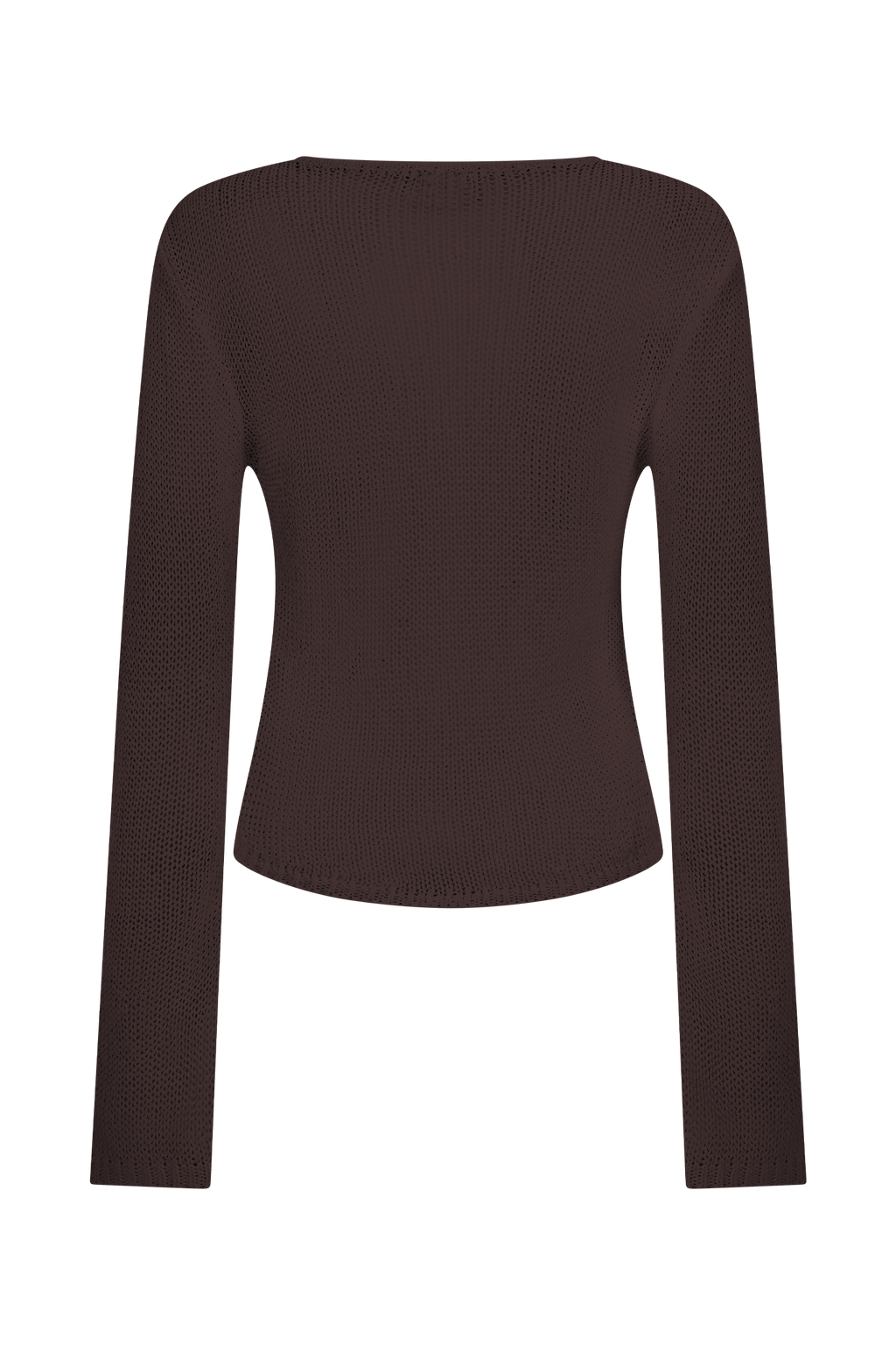 Isabella Long Sleeve Knit Top - Chocolate