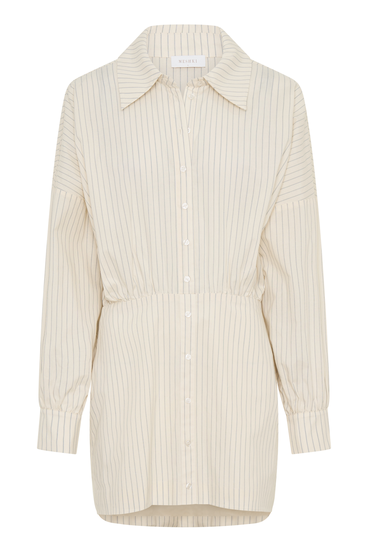Ivy Oversize Shirt Mini Dress - Stripe