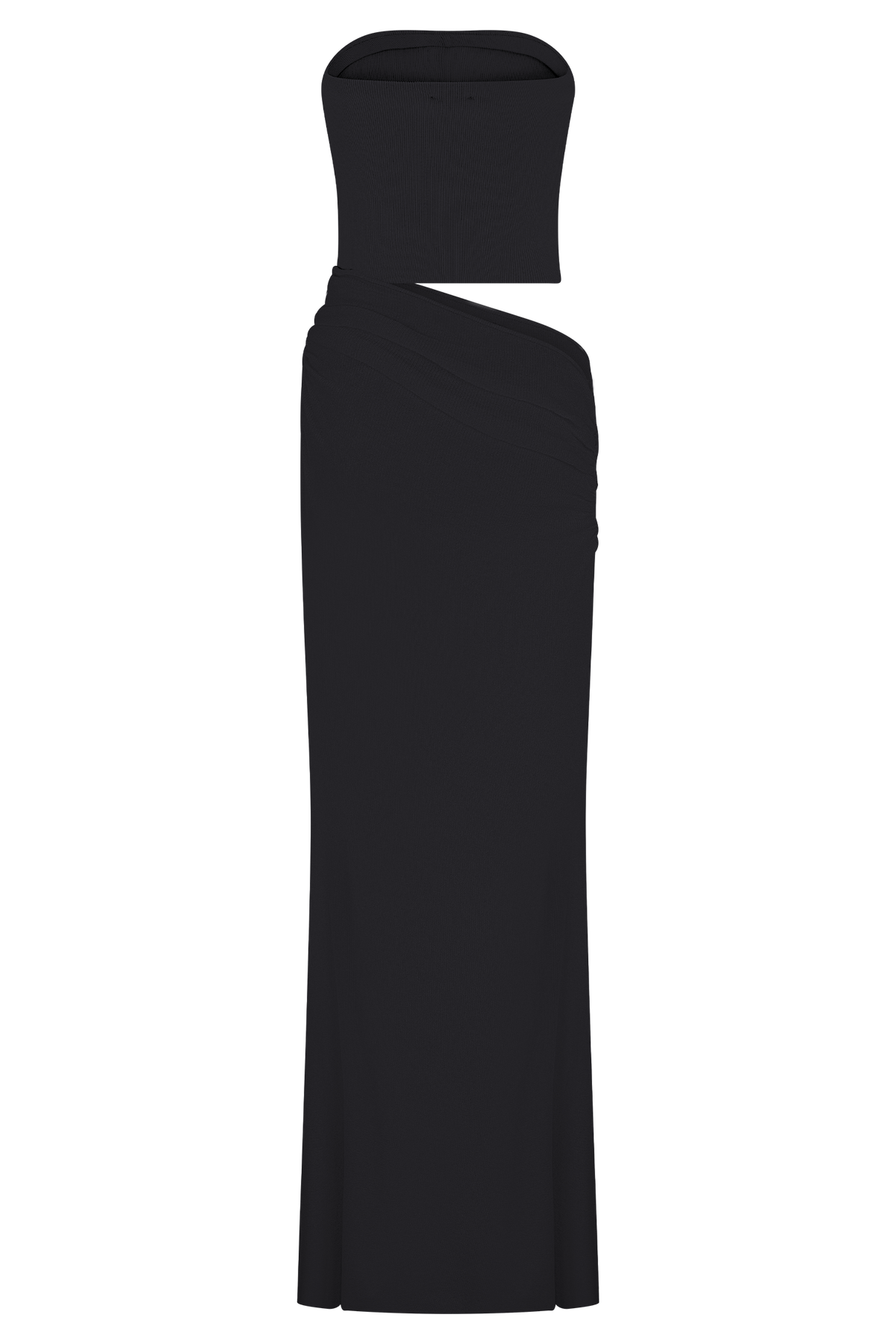 Jasiel Strapless Knit Maxi Dress - Black