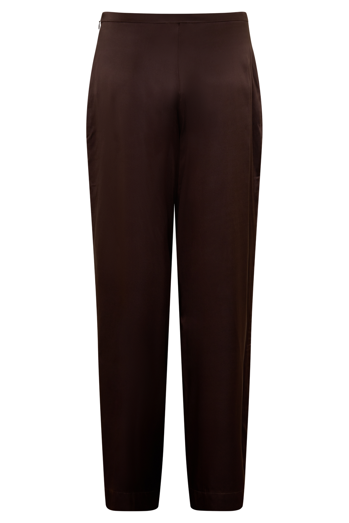 Kayla Silk Blend Straight Leg Pants - Dark Chocolate