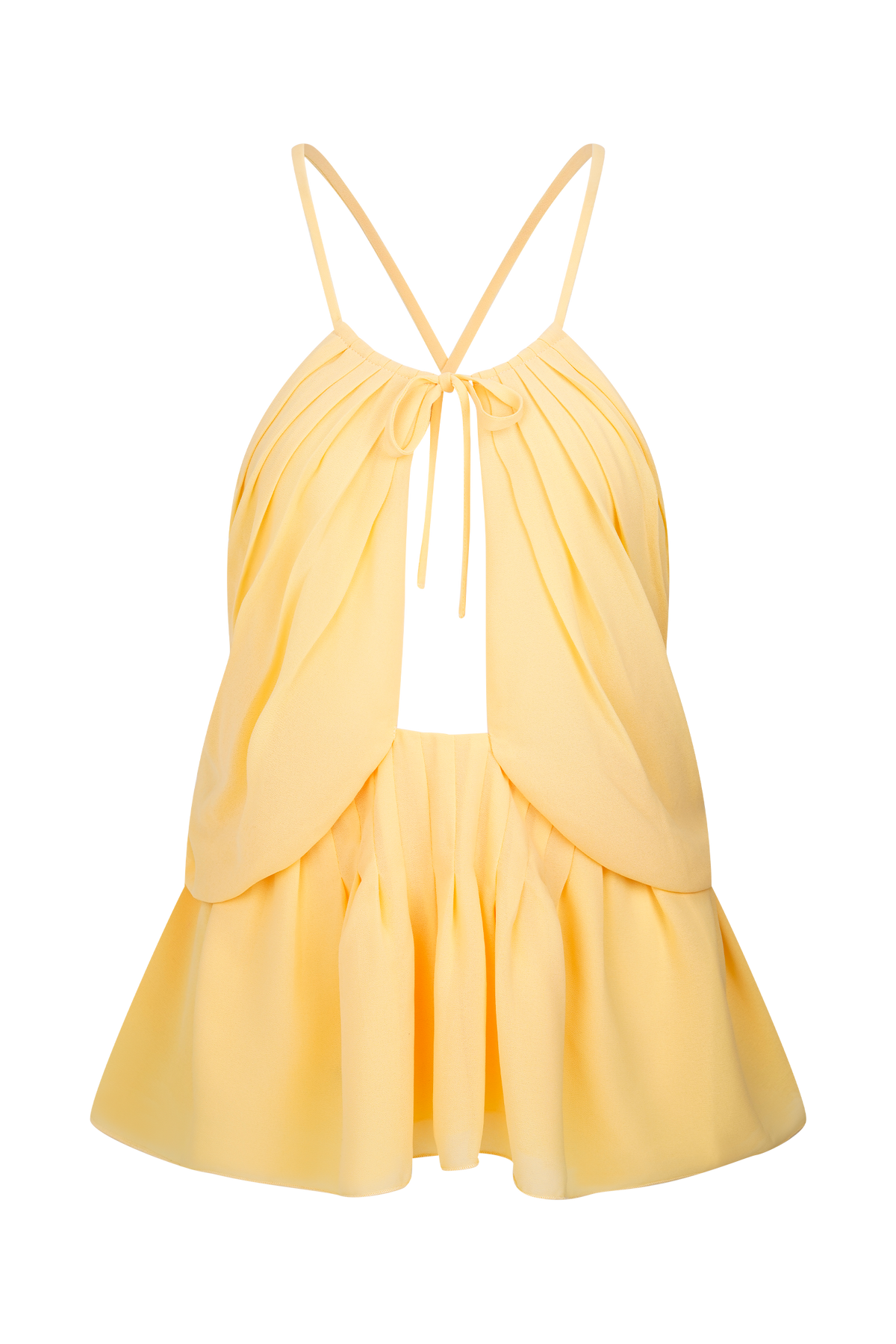 Korra Chiffon Halter Top - Butterscotch