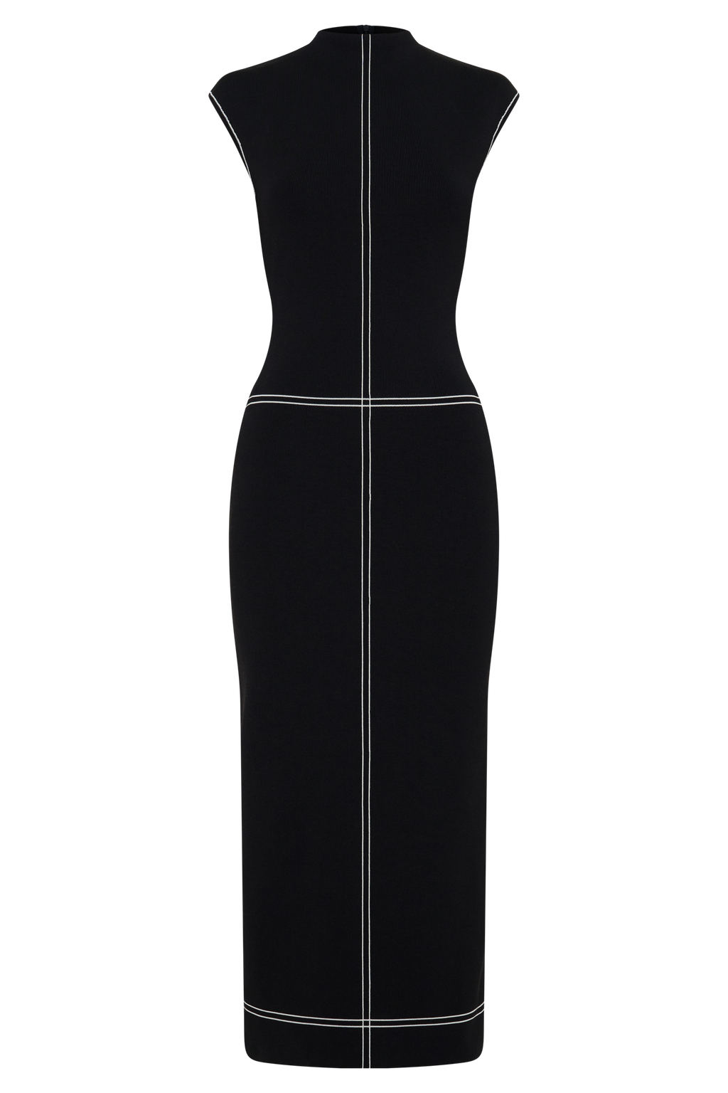 Malone Bandage Knit Midi Dress - Black