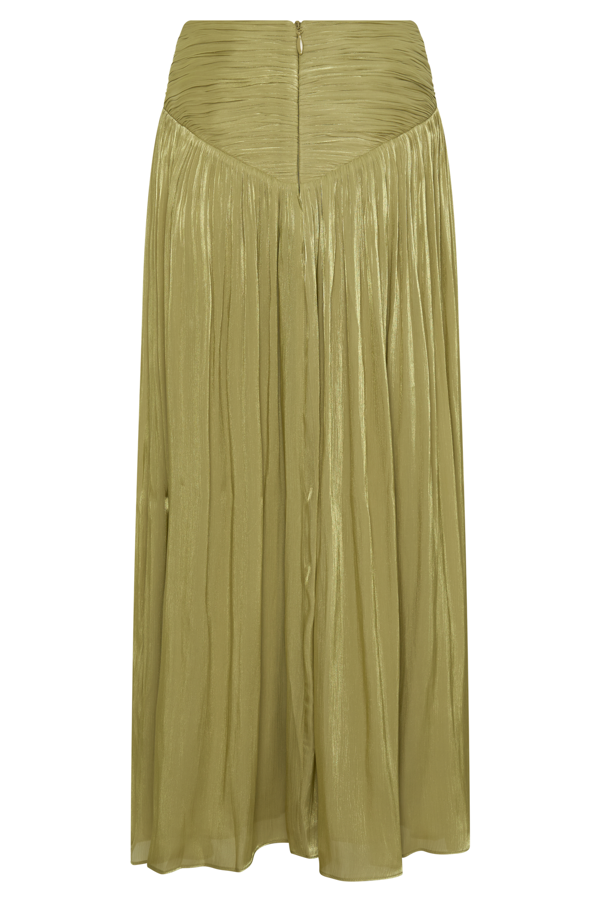 Makena Gathered Midi Skirt - Green