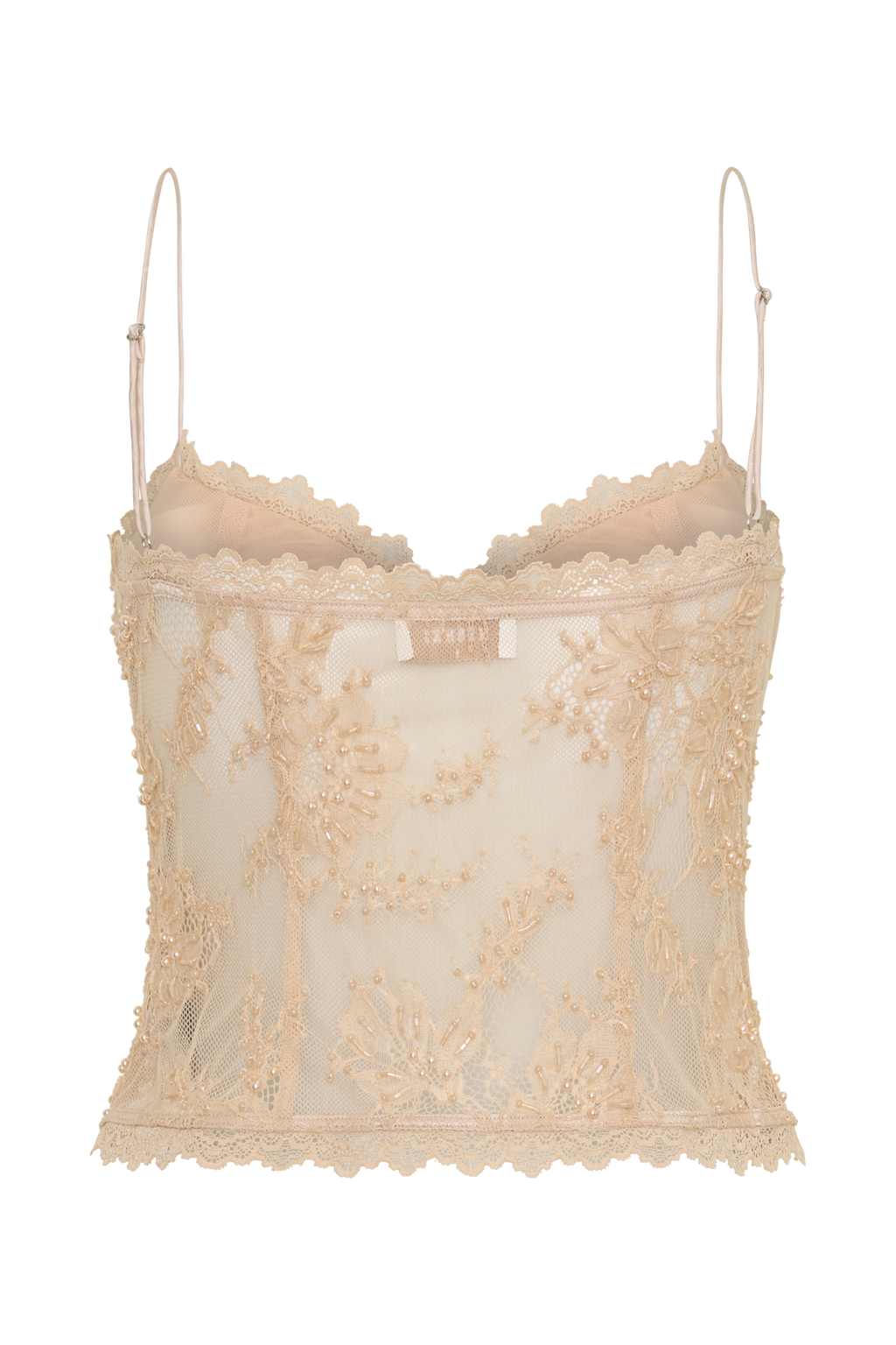 Marcelle Sweetheart Lace Top - Blush Rose Gold