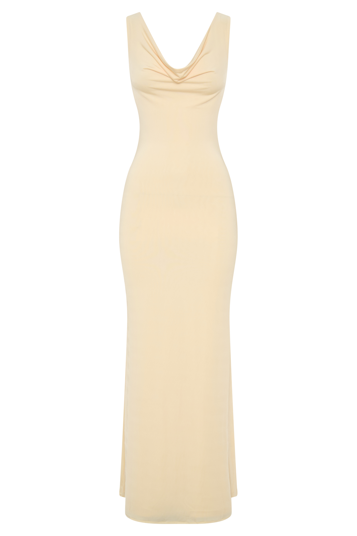 Marta Slinky Cowl Maxi Dress - Lemon