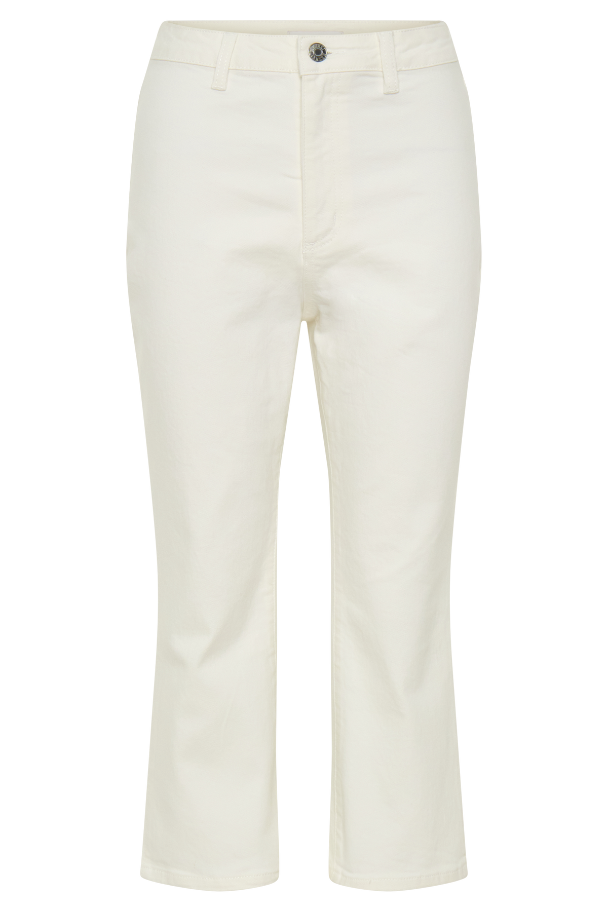 Mary Denim Capris - White