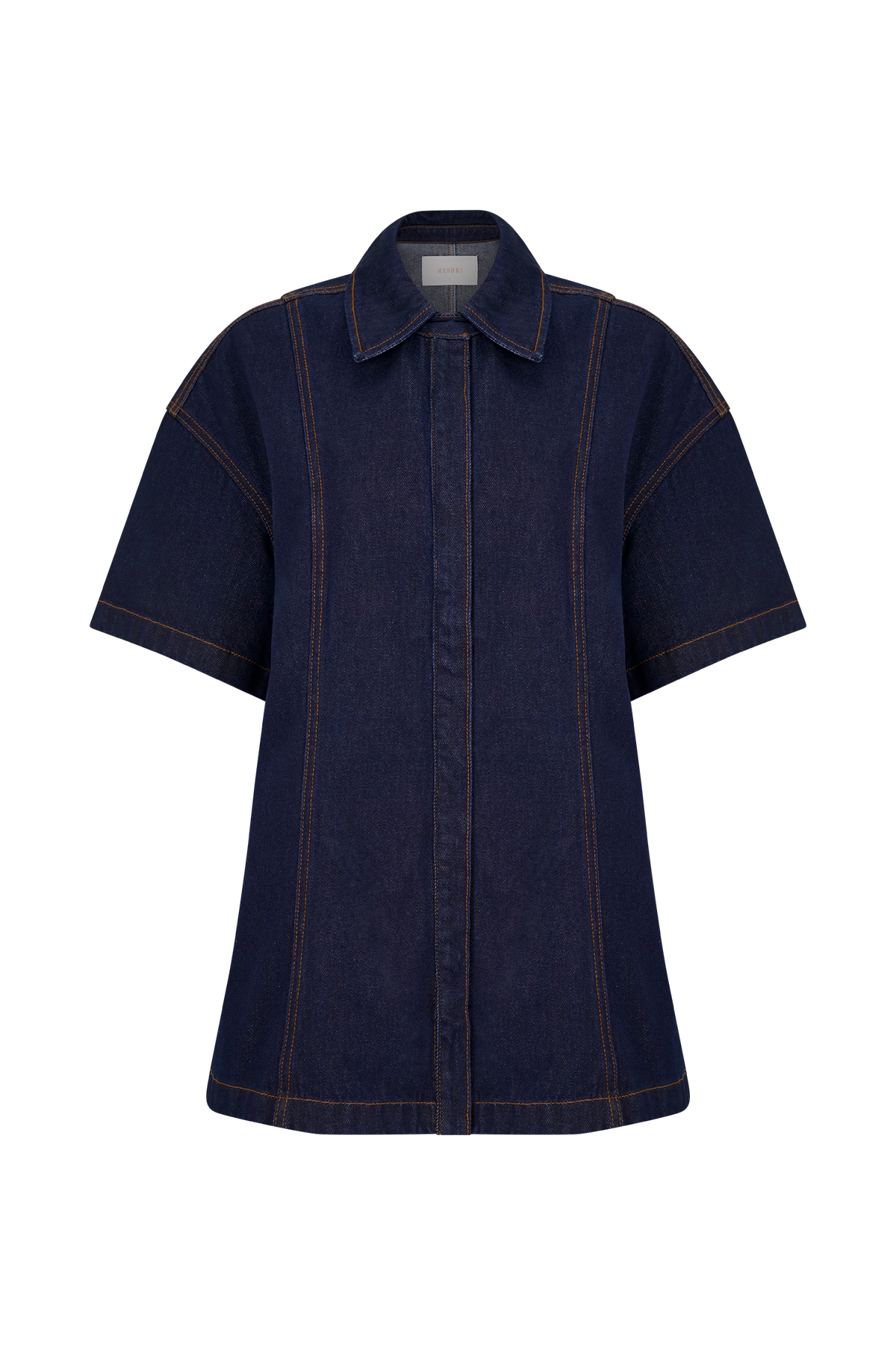 Maya Oversized Denim Shirt - Indigo Blue