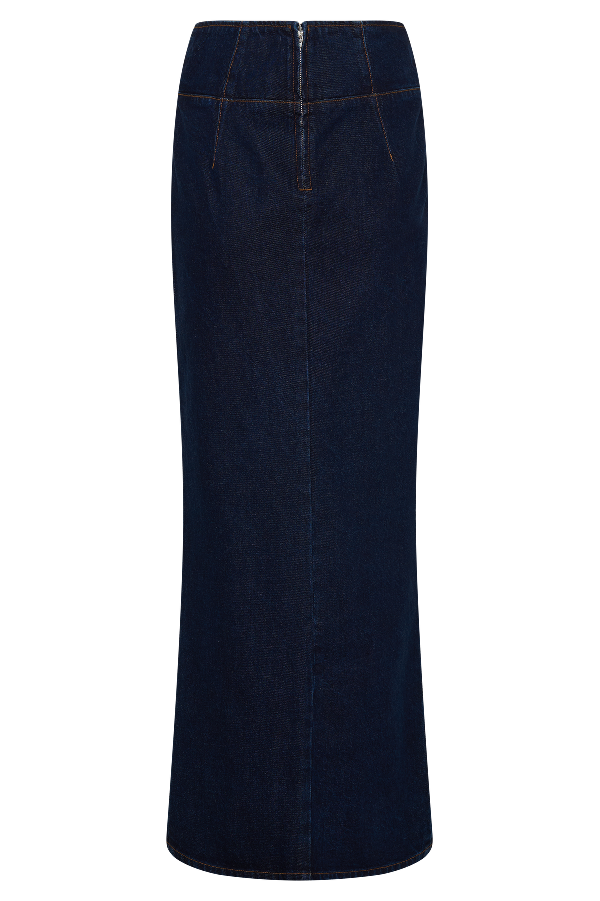 Maylena High Rise Denim Maxi Skirt - Indigo Blue