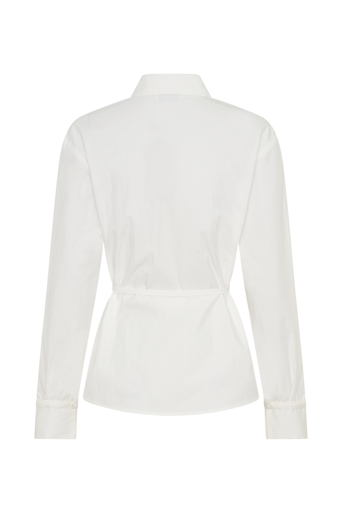Millie Tie Back Cotton Shirt - White