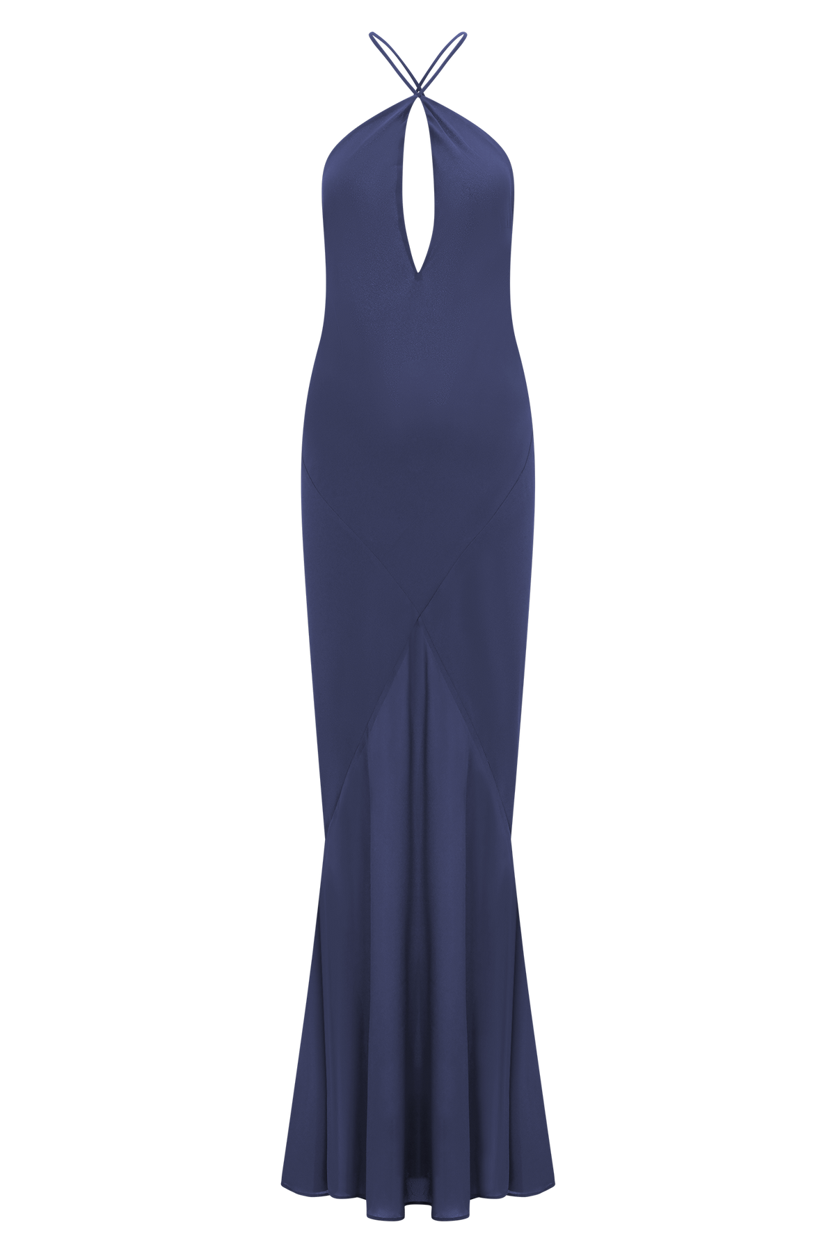 Nerea Slip Halter Maxi Dress - Purple Ink