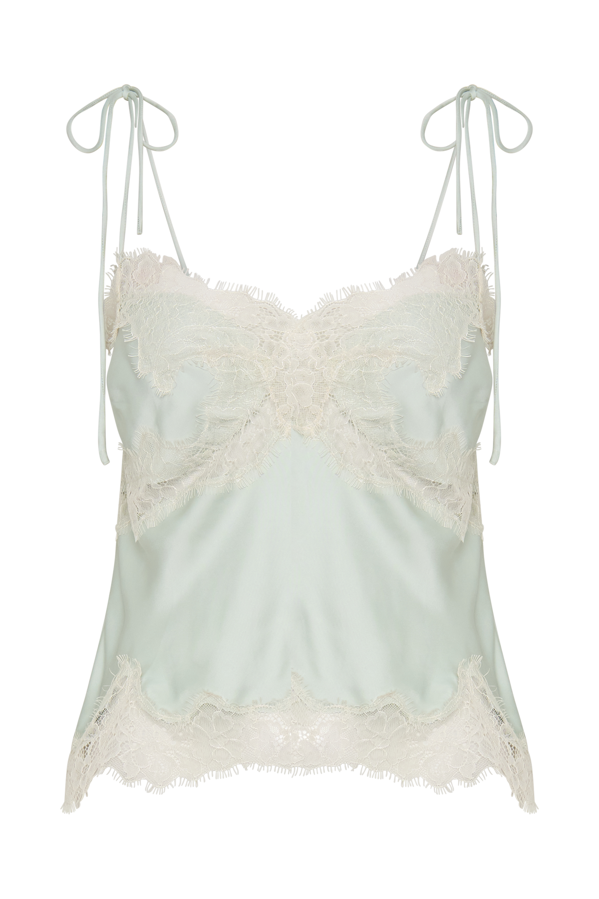 Nina Satin And Lace Camisole - Sage