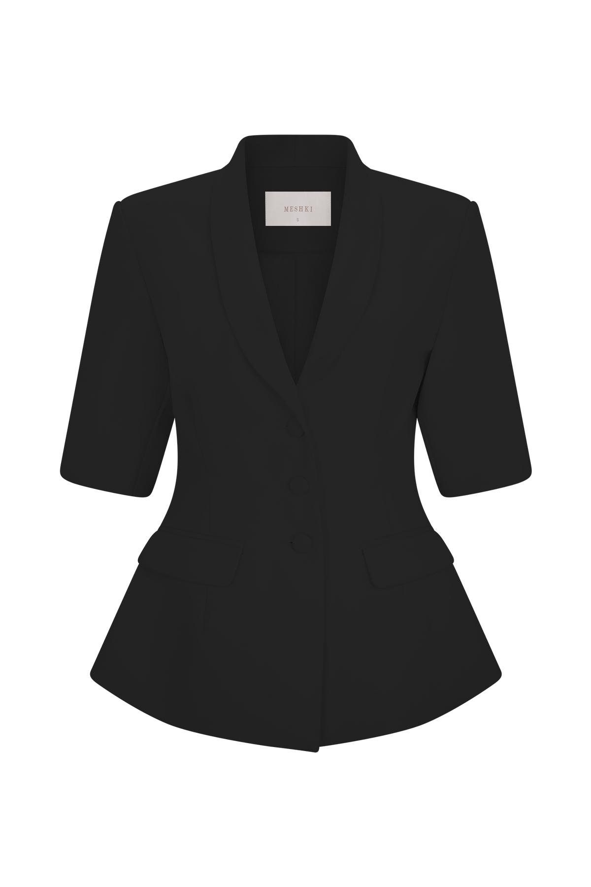 Opal Puff Sleeve Suiting Top - Black