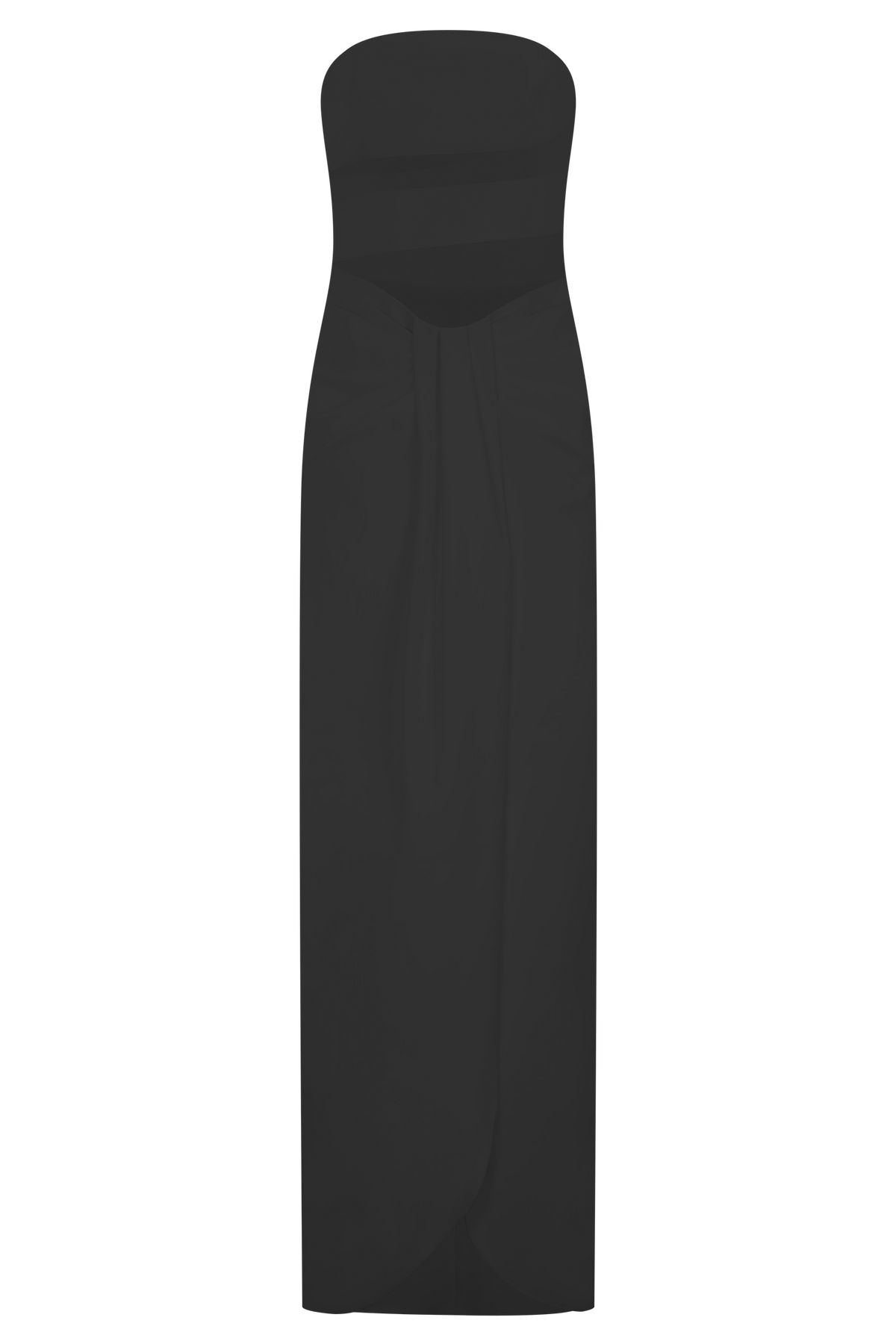 Paulina Cut Out Strapless Maxi Dress - Black