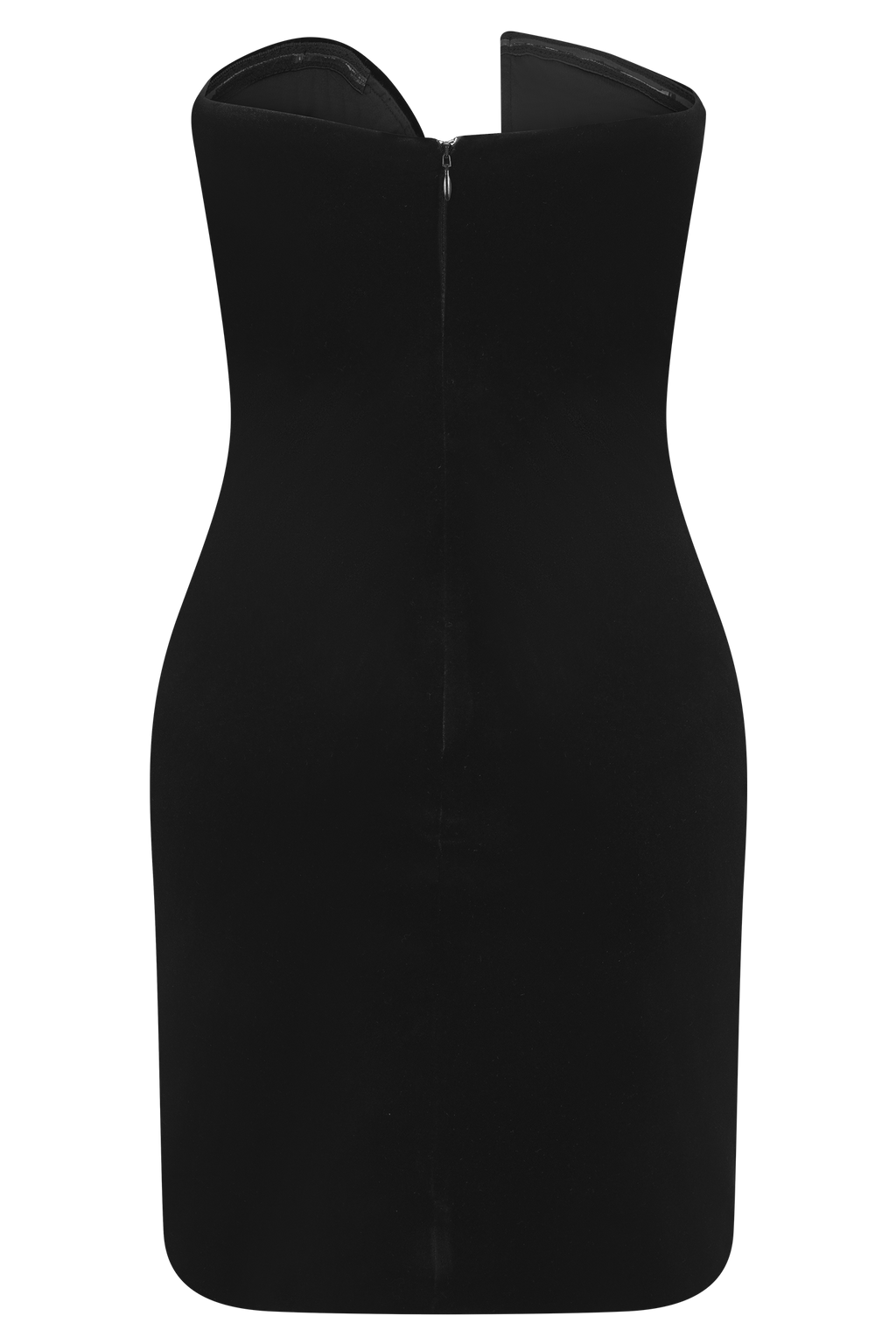 Paulina Velvet Strapless Mini Dress - Black