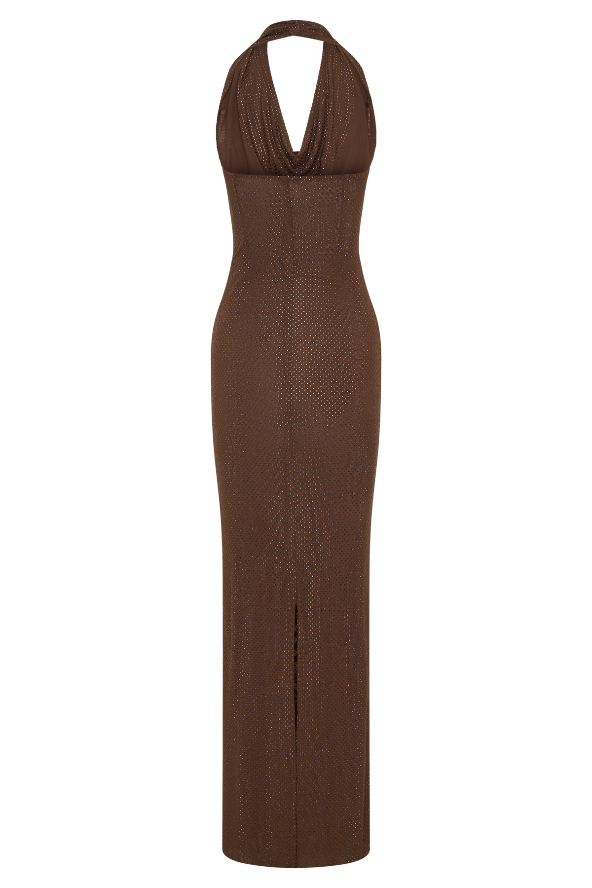 Phi Multi-Wear Cowl Diamante Maxi Dress - Chocolate