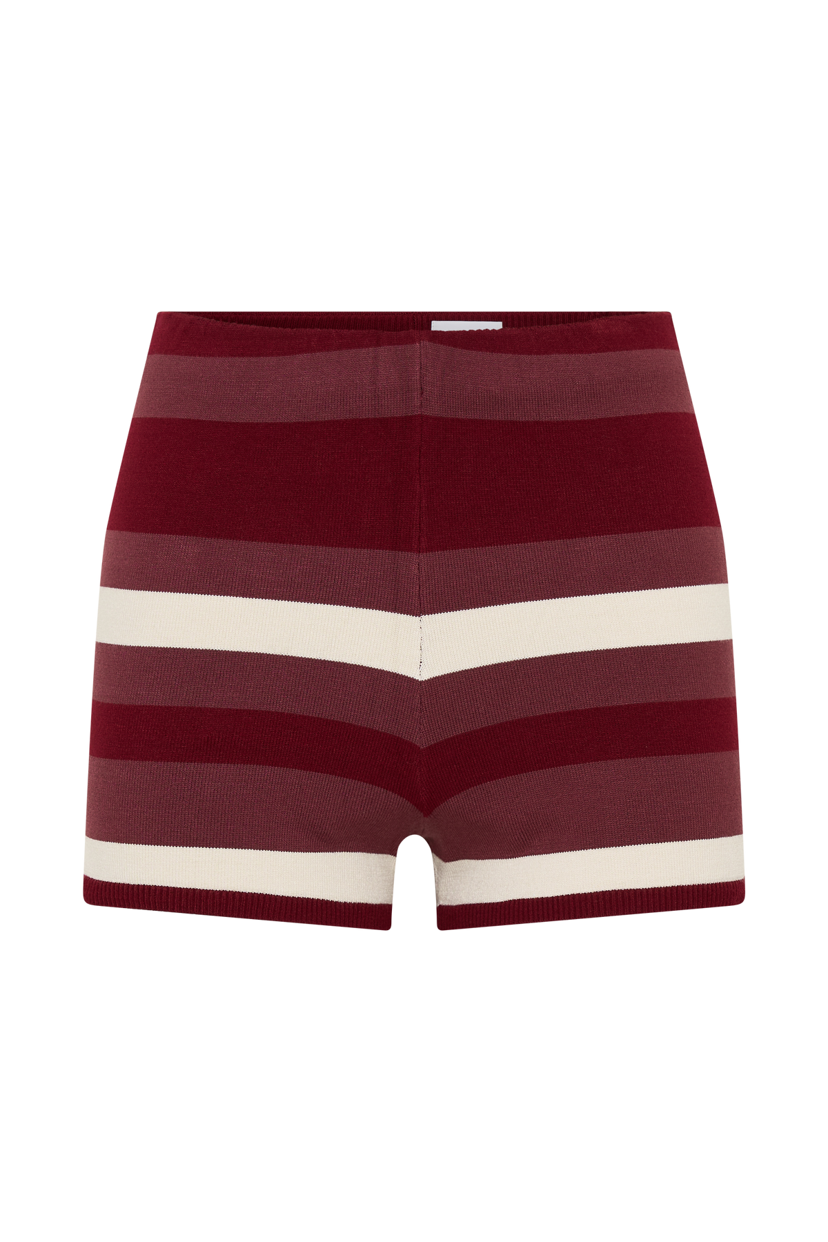 Philly Stripe Knit Short - Burgundy/Cream