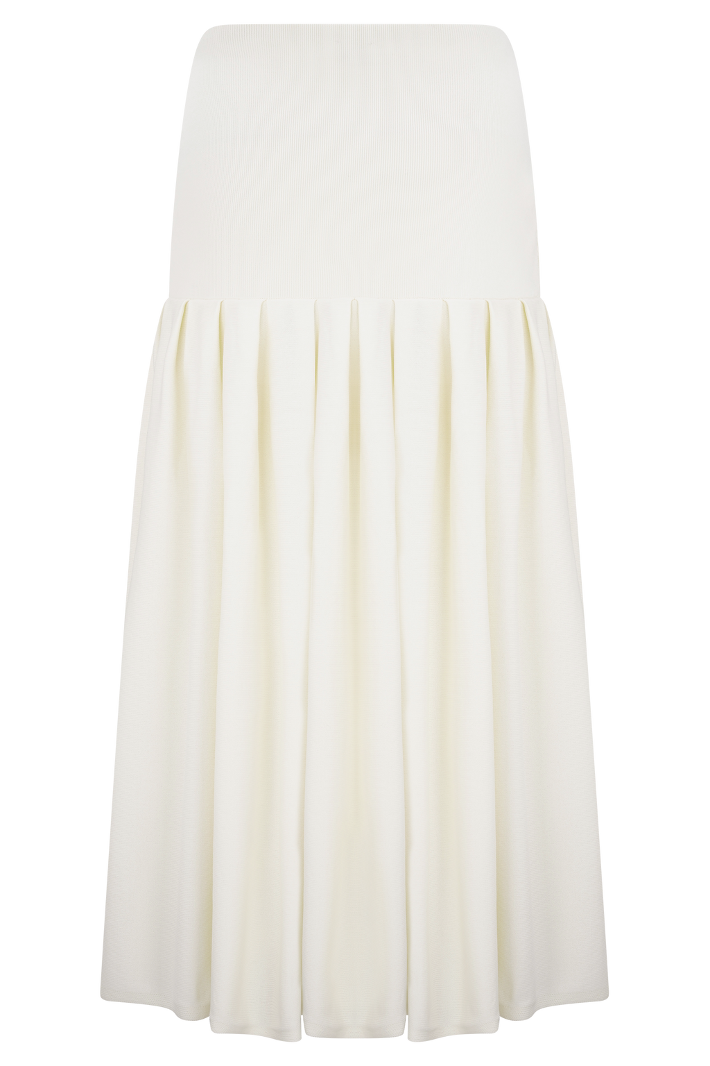 Romaine Bandage Knit Midi Skirt - Ivory