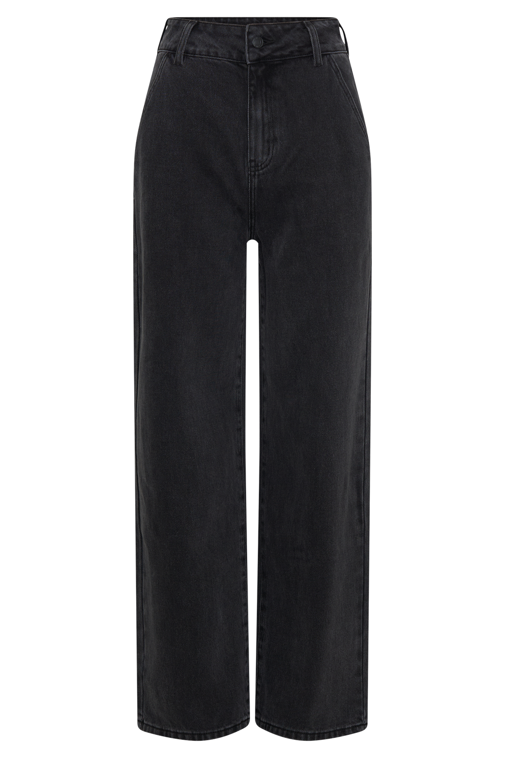 Roxy Wide Leg High Waist Denim Jeans - Washed Black