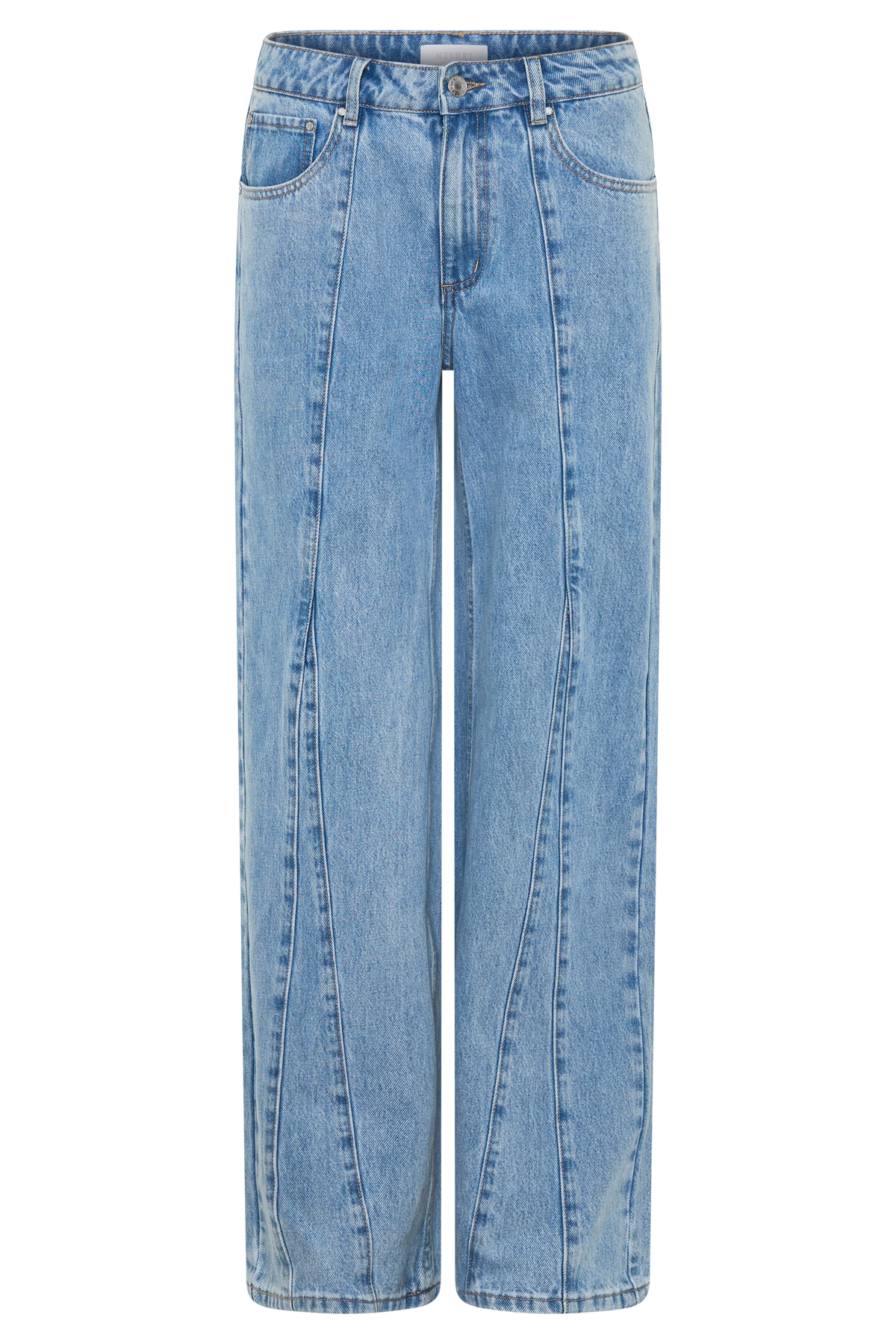 Roy Mid Rise Wide Leg Denim Jeans - Classic Blue